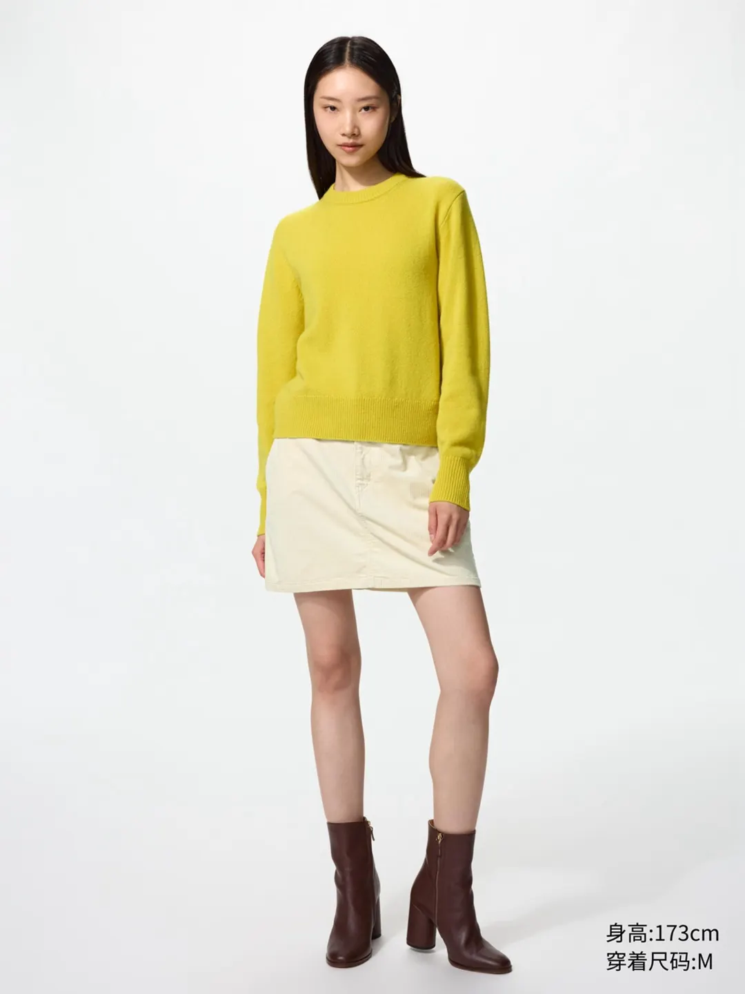 Джемпер из мягкой овечьей шерсти с круглым вырезом, Uniqlo