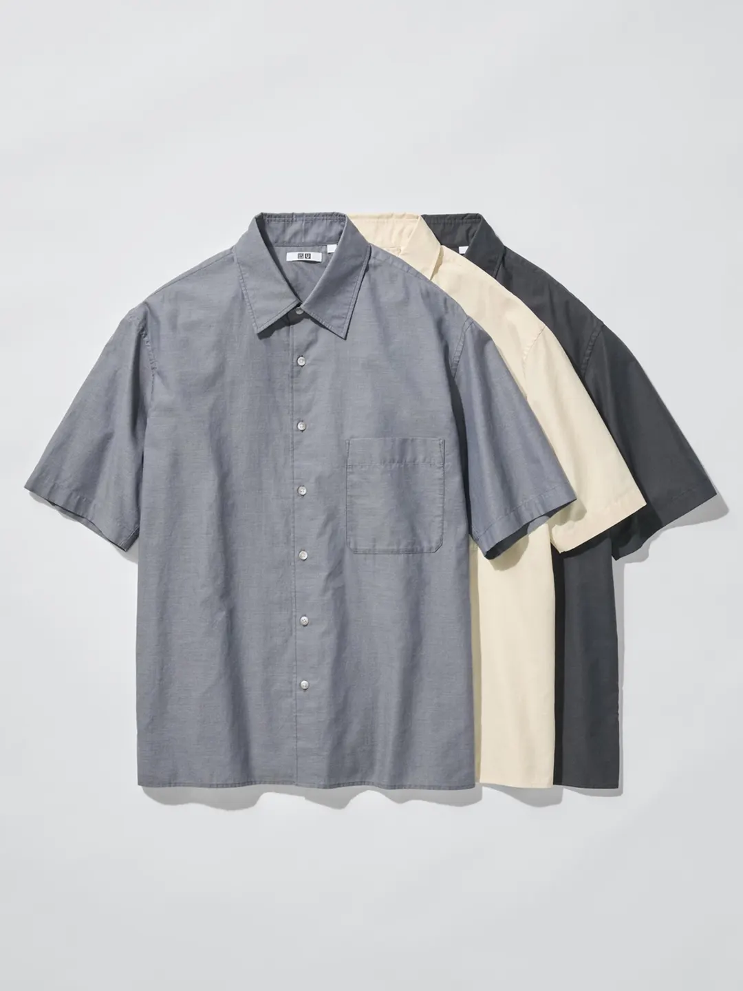 Рубашка свободного кроя с коротким рукавом, Uniqlo