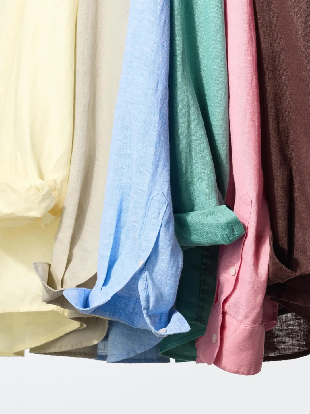 Рубашка из французского льна с длинными рукавами, Uniqlo
