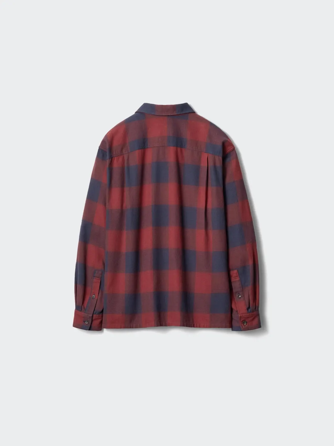 Фланелевая рубашка в клетку с двумя карманами, Uniqlo