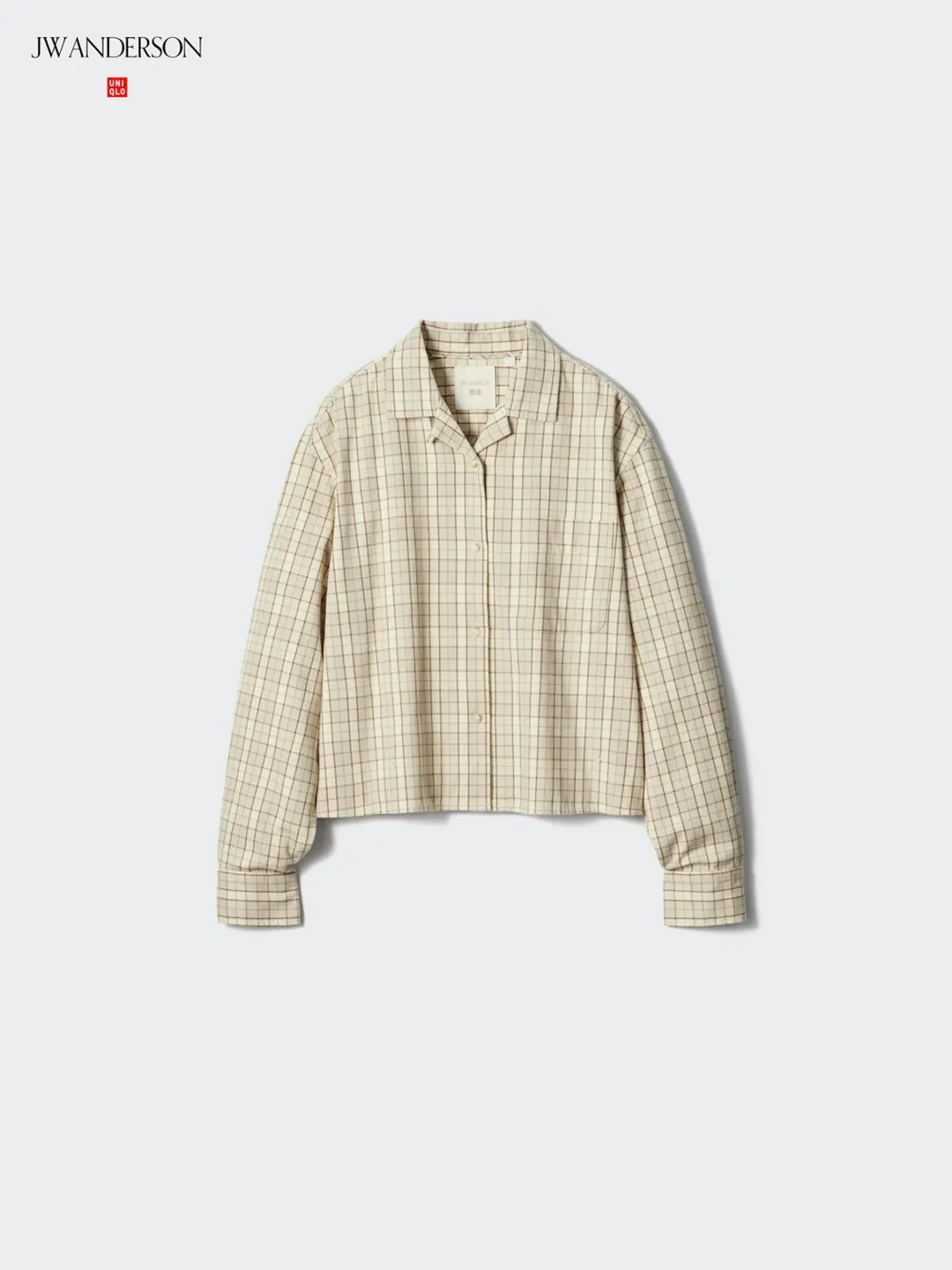 Фланелевая рубашка прямого кроя в клетку, Uniqlo