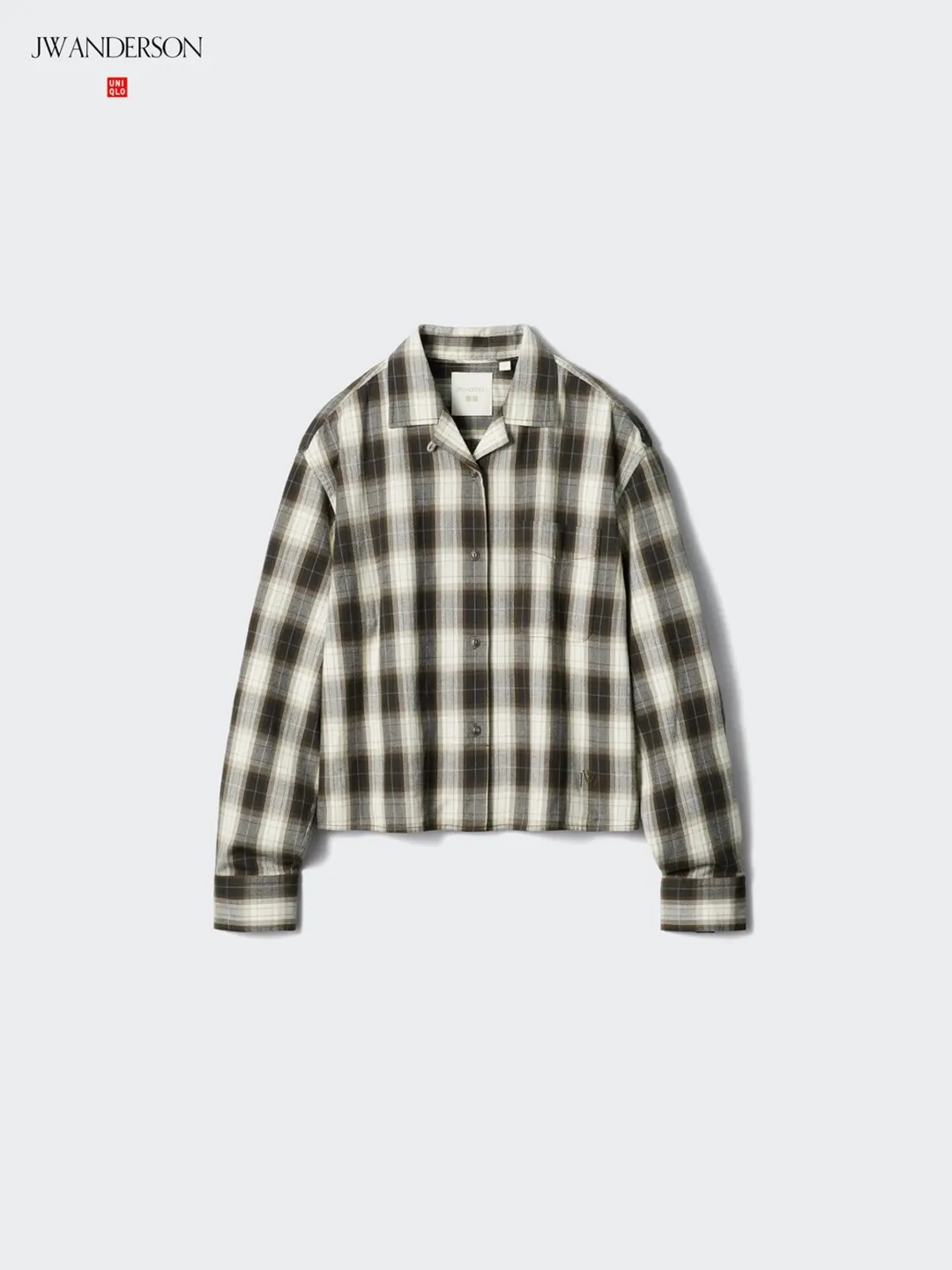 Фланелевая рубашка прямого кроя в клетку, Uniqlo