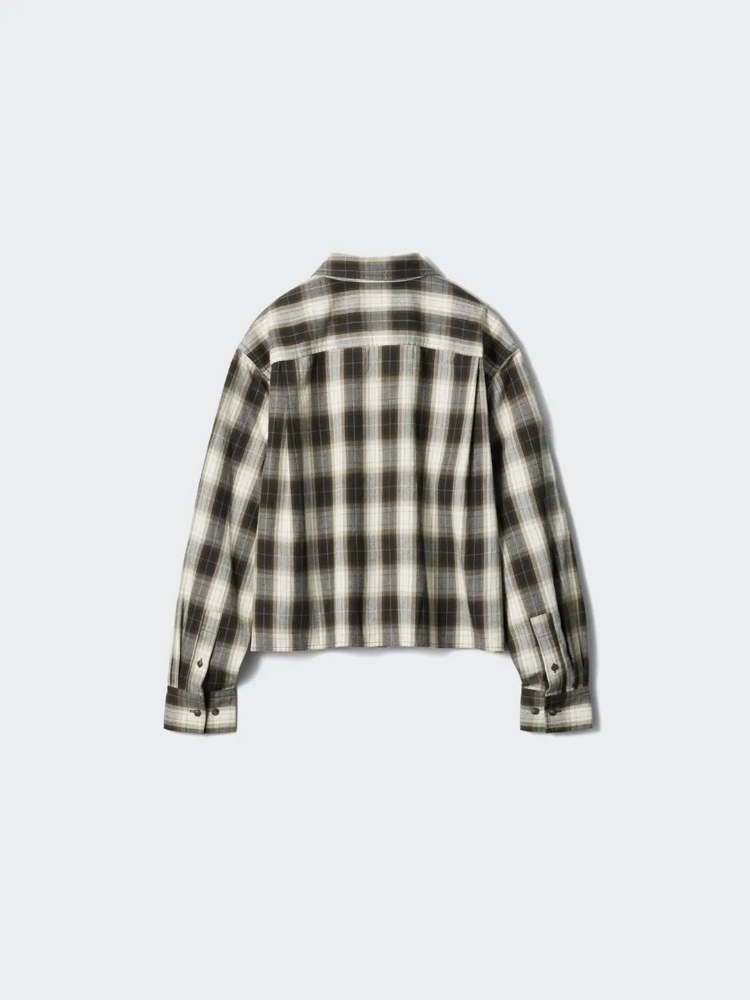 Фланелевая рубашка прямого кроя в клетку, Uniqlo
