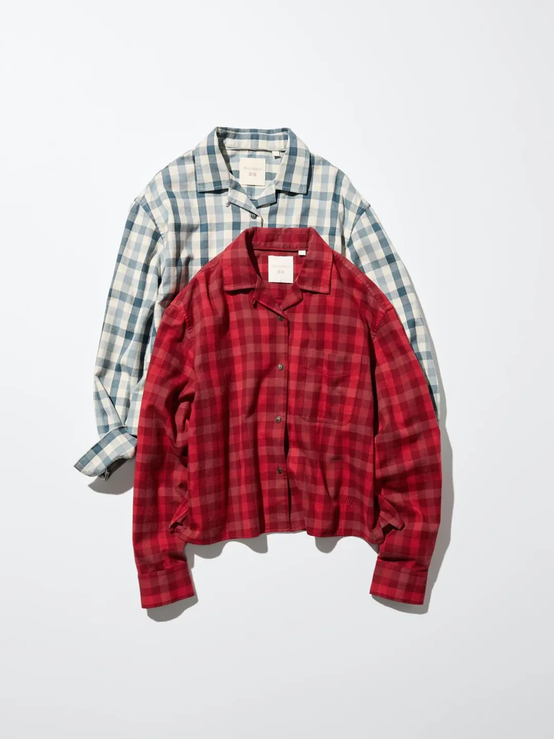 Фланелевая рубашка прямого кроя в клетку, Uniqlo