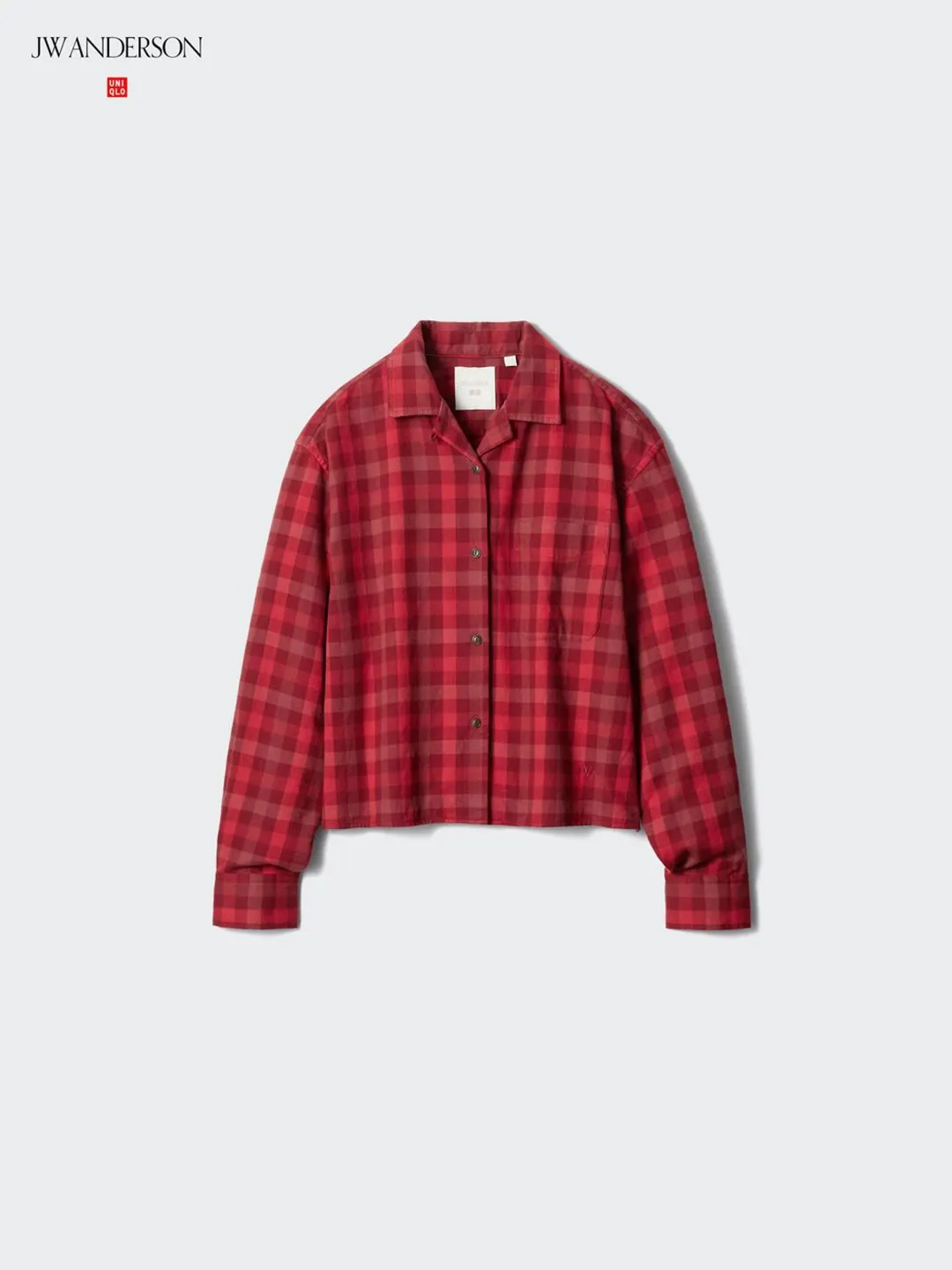 Фланелевая рубашка прямого кроя в клетку, Uniqlo