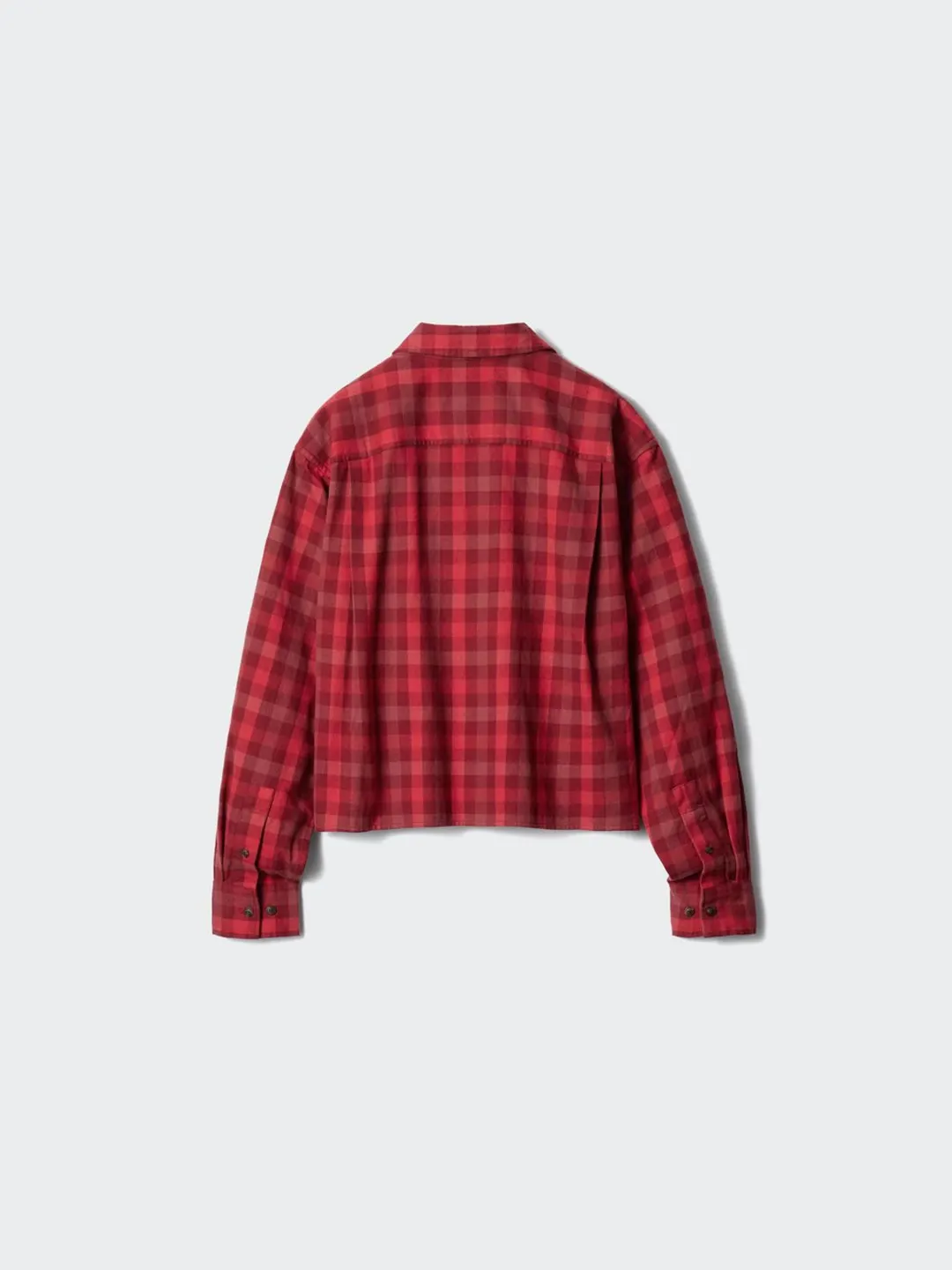 Фланелевая рубашка прямого кроя в клетку, Uniqlo