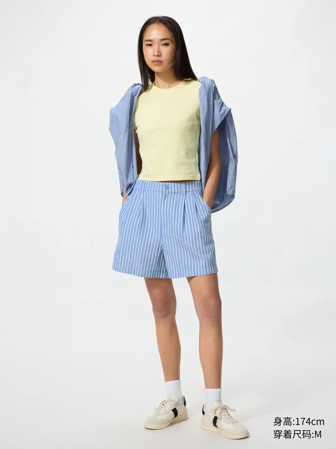 Шорты из льна и хлопка, Uniqlo