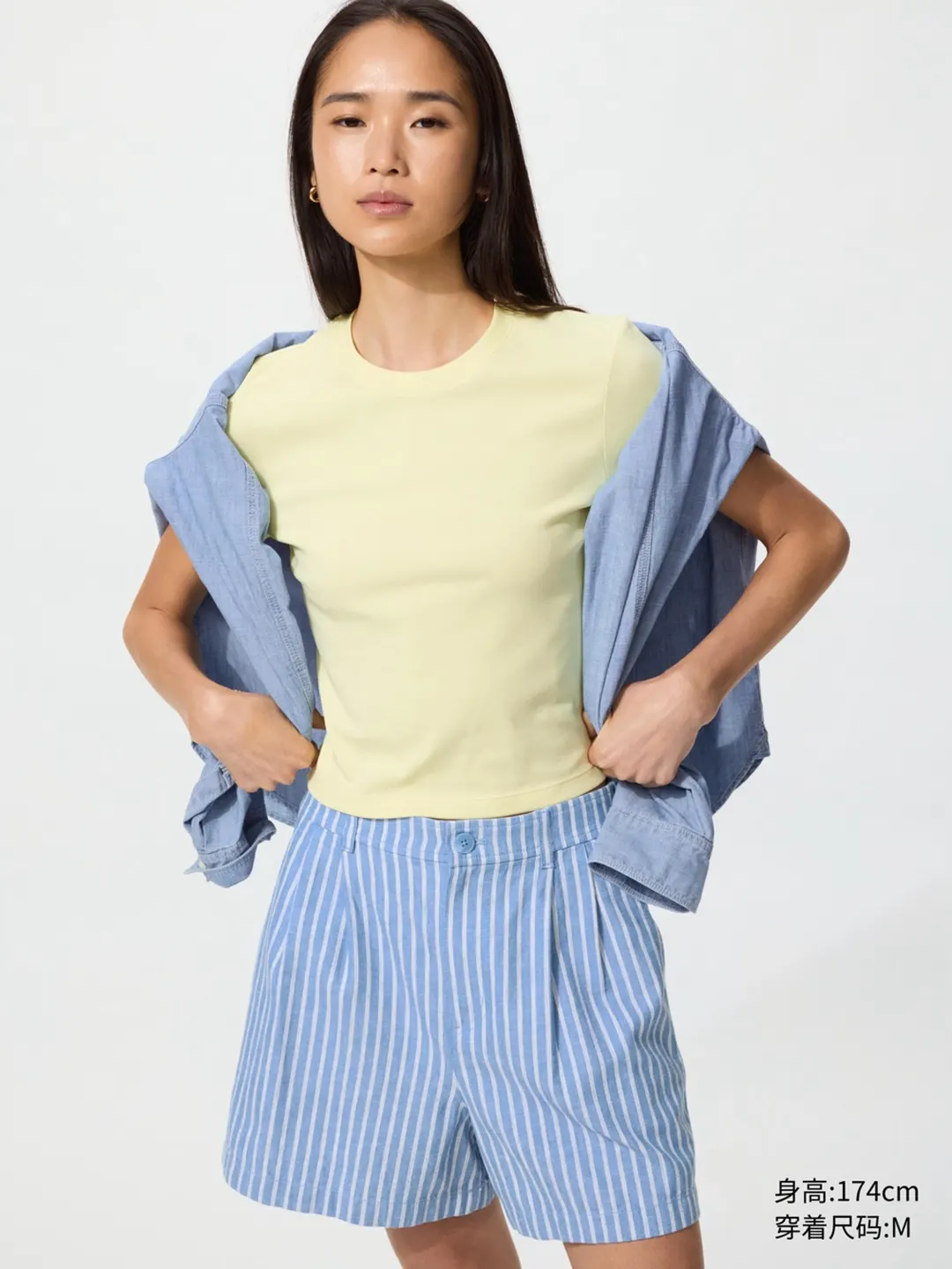 Шорты из льна и хлопка, Uniqlo
