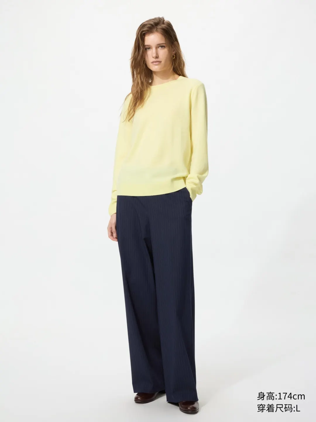 Джемпер из кашемира с круглым вырезом, Uniqlo