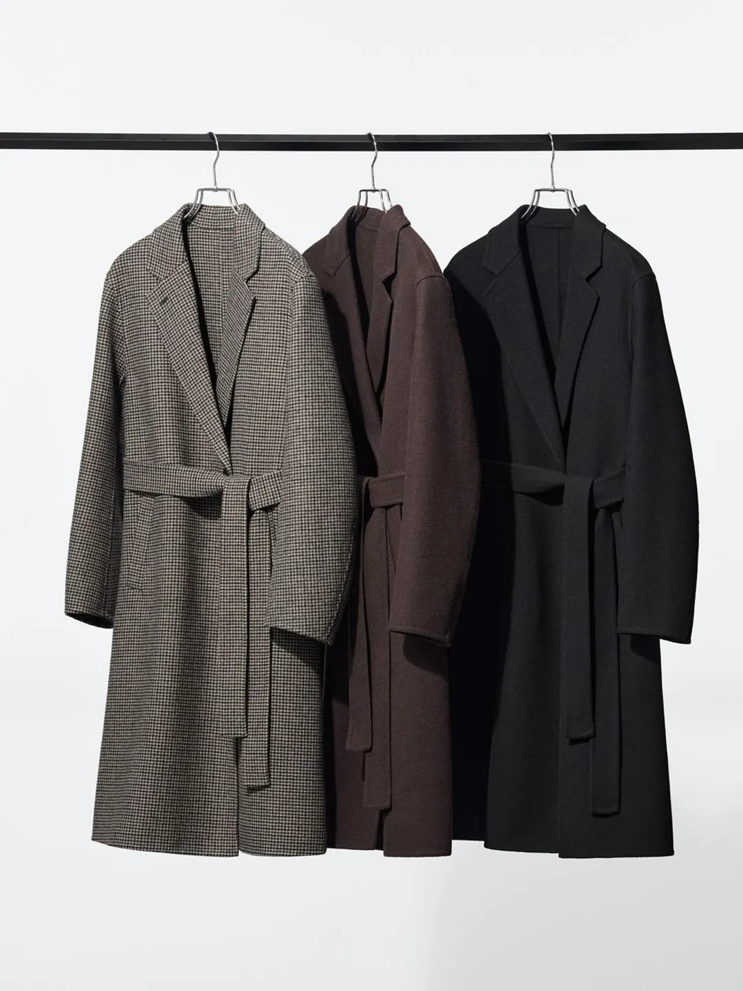 Пальто длинное повседневное из двухслойной шерсти, Uniqlo