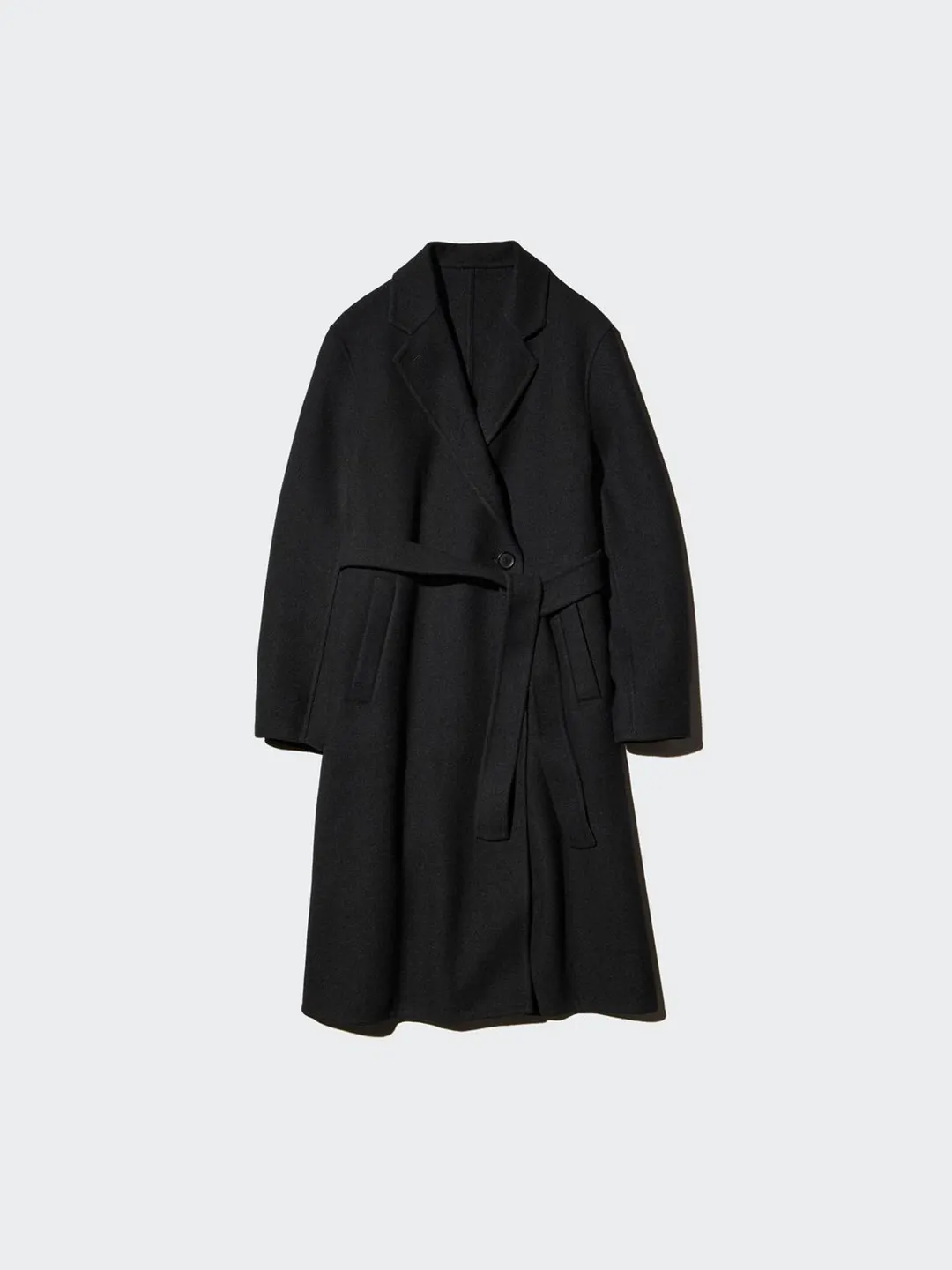 Пальто длинное повседневное из двухслойной шерсти, Uniqlo