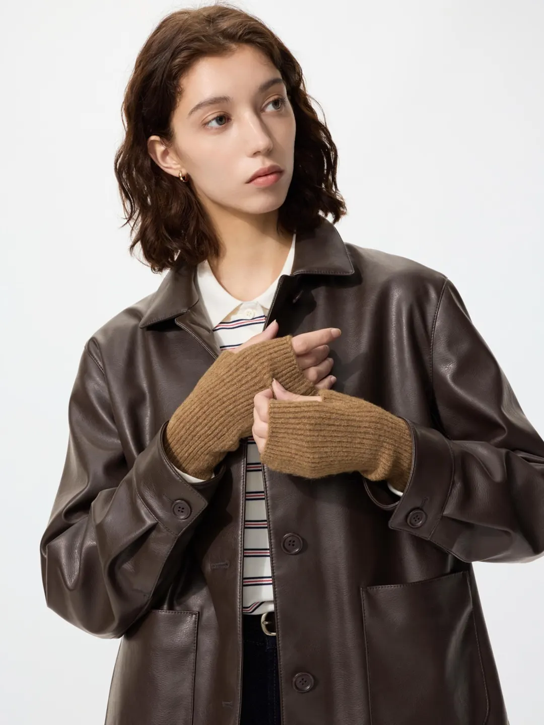 Митенки из пряжи souffle yarn, Uniqlo