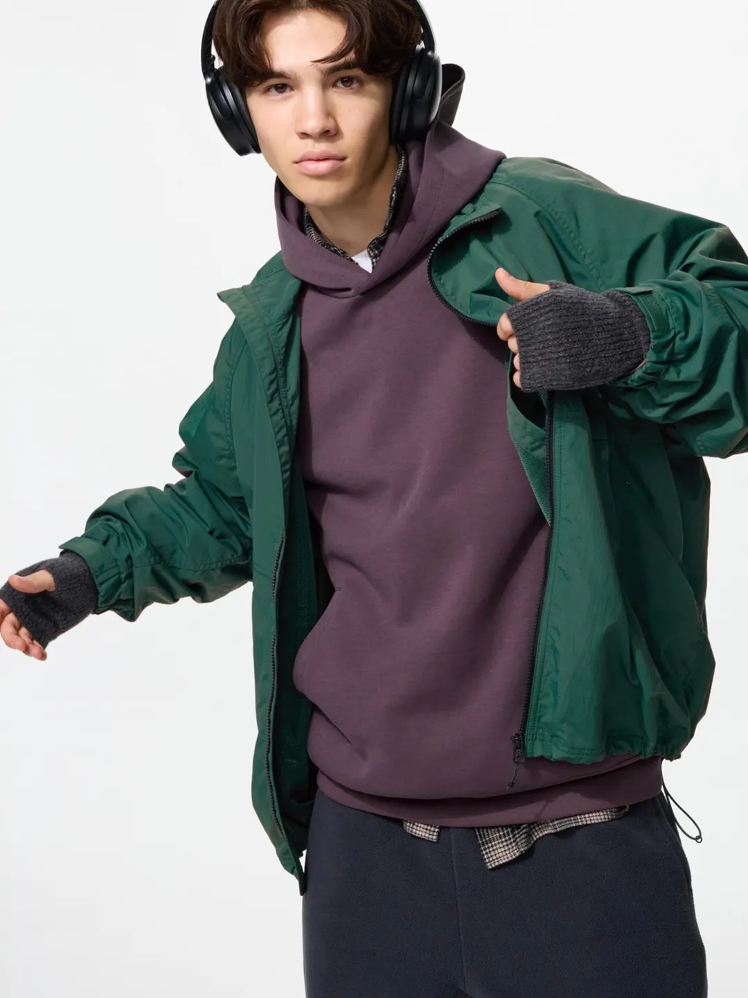 Митенки из пряжи souffle yarn, Uniqlo