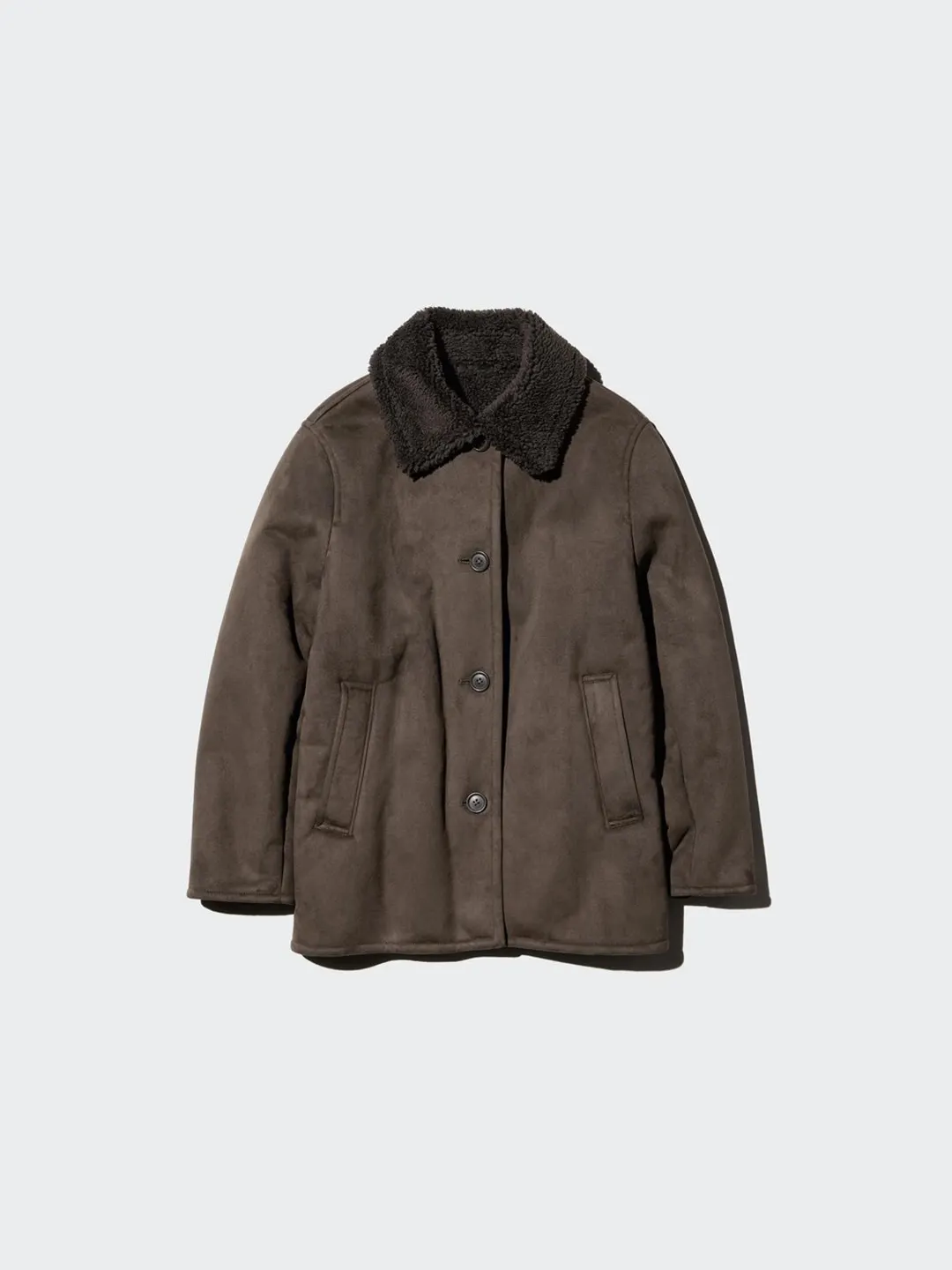 Полупальто из искусственного меха под овчину, Uniqlo