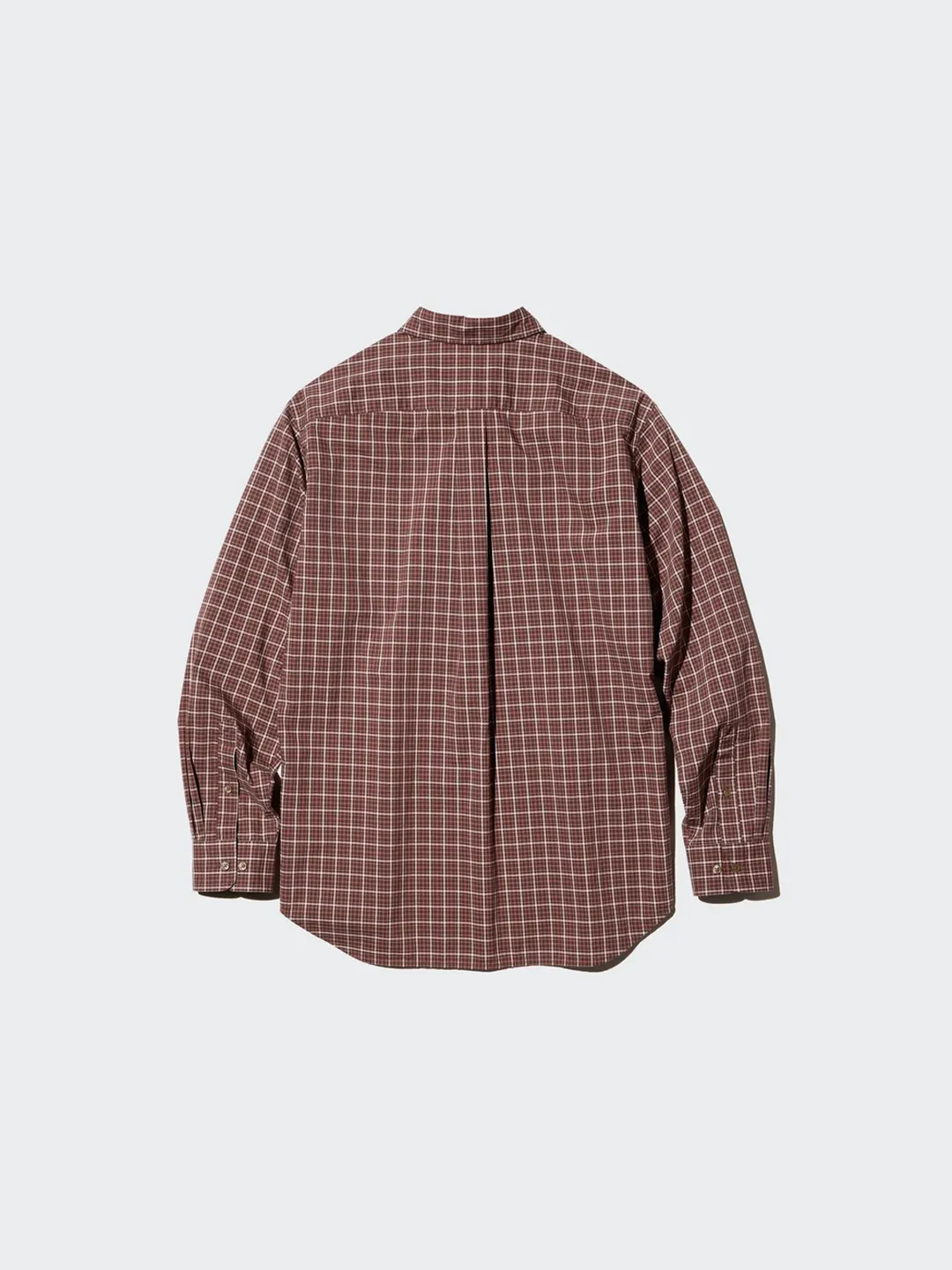 Рубашка в клетку из высококачественного длинноволокнистого хлопка, Uniqlo