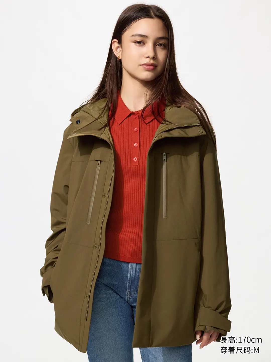 Функциональная многослойная куртка с капюшоном, Uniqlo