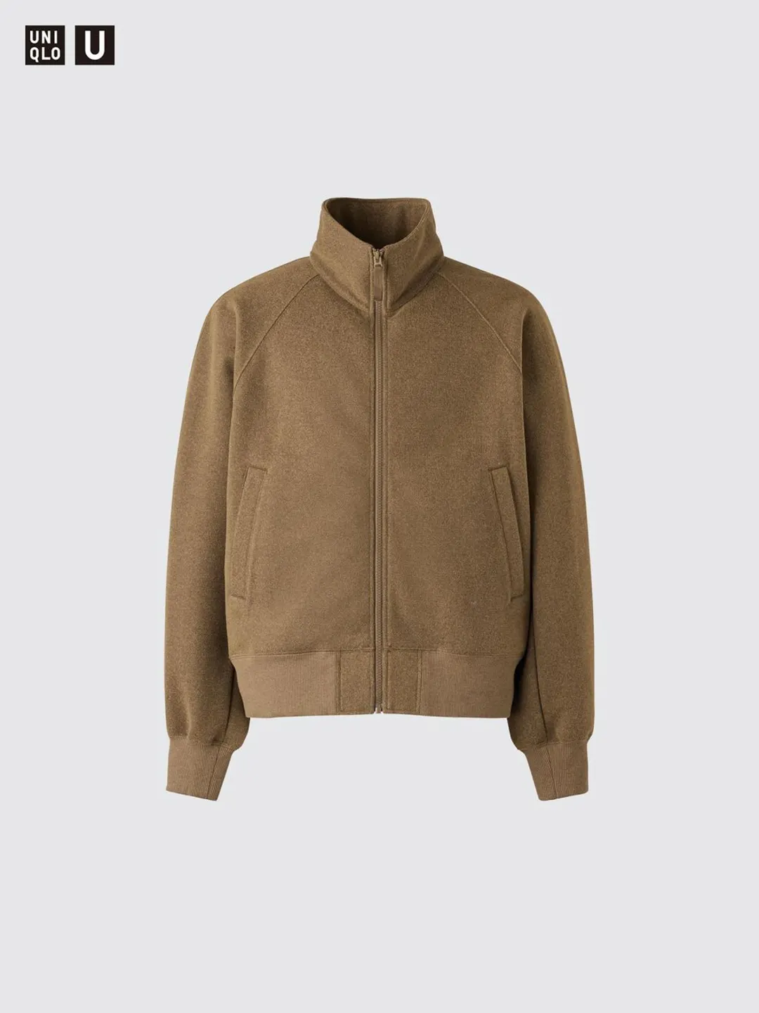 Куртка из материала под замшу на молнии, Uniqlo