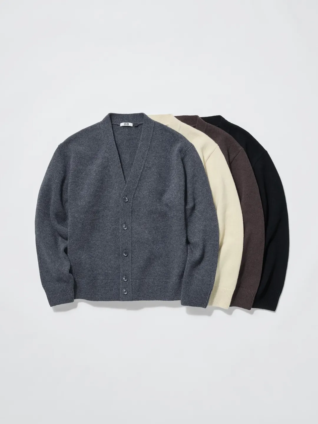 Кардиган с V-образным вырезом из мягкой овечьей шерсти, Uniqlo