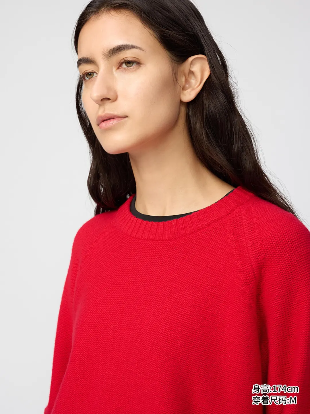 Джемпер из мягкой овечьей шерсти с круглым вырезом, Uniqlo