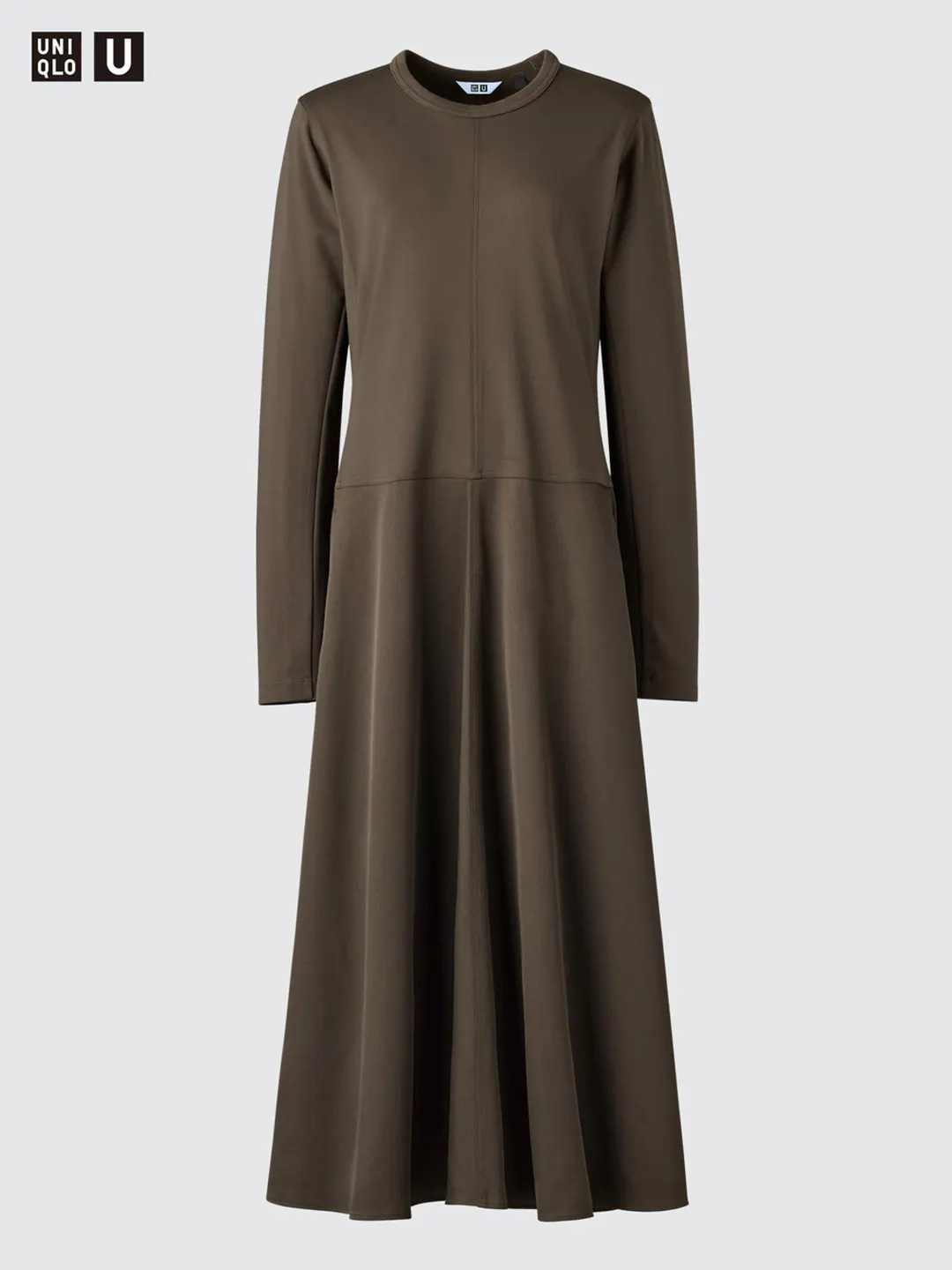 Платье с атласными вставками, Uniqlo