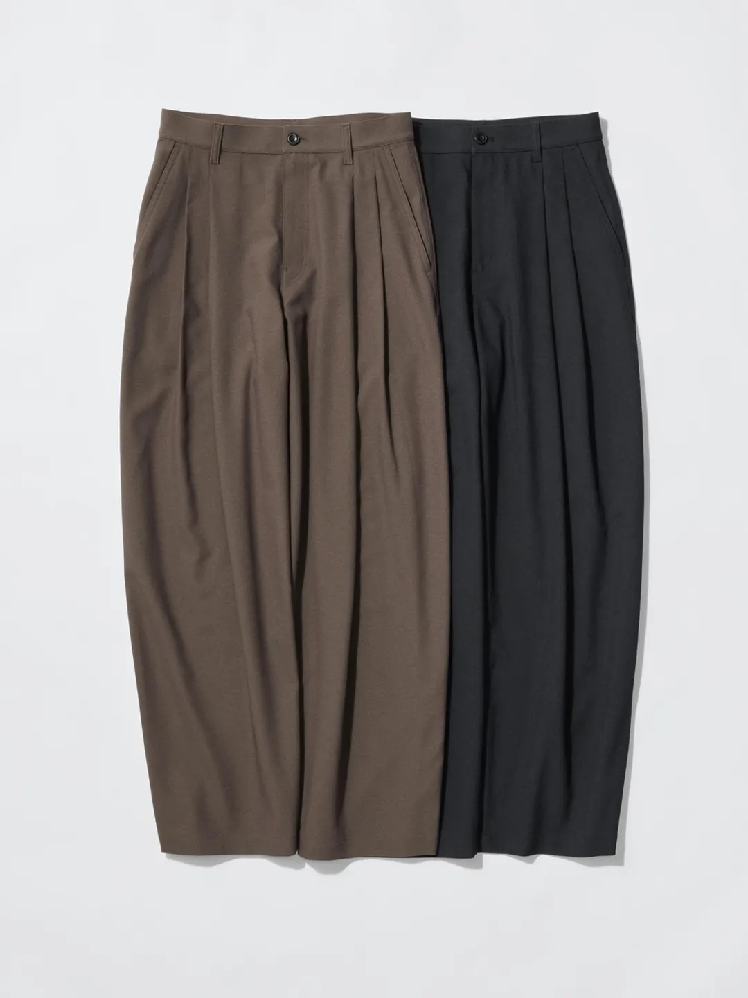 Брюки свободного кроя со складками, Uniqlo