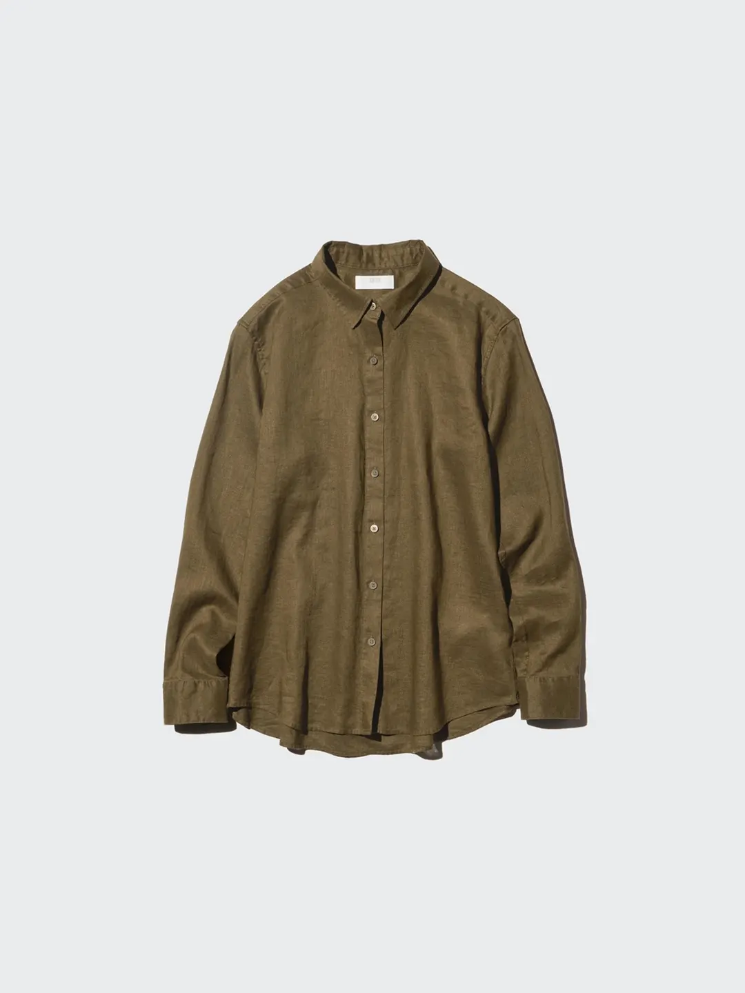 Рубашка из французского льна с длинными рукавами, Uniqlo