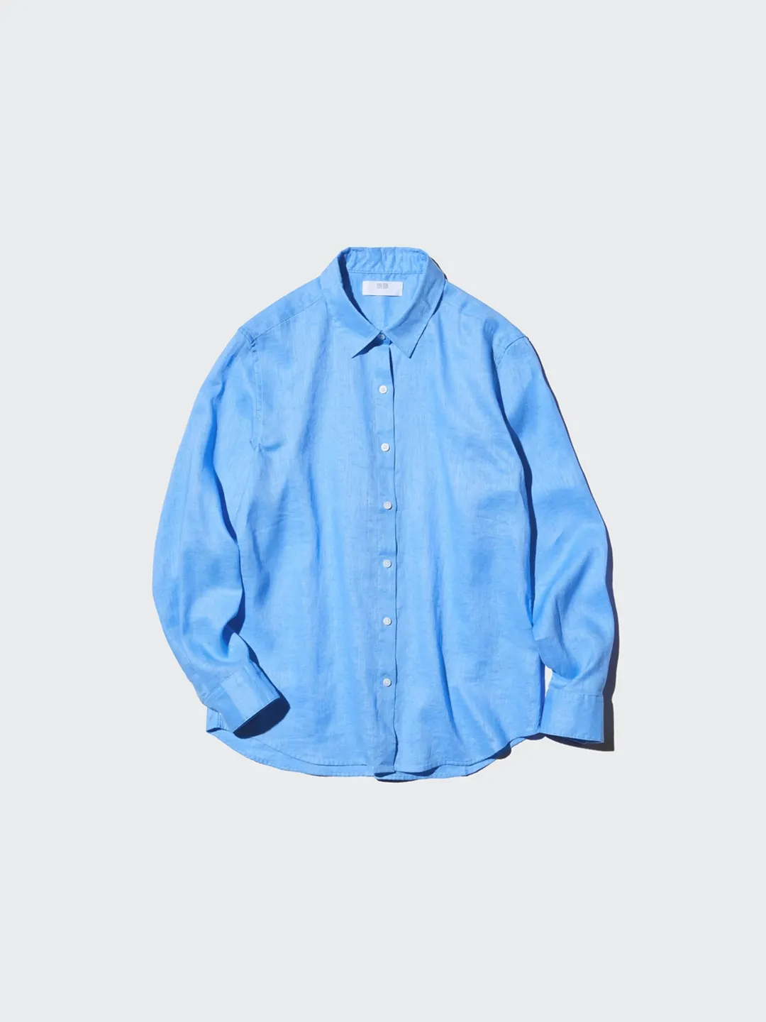 Рубашка из французского льна с длинными рукавами, Uniqlo