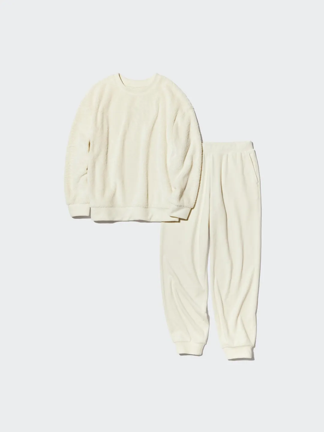 Комплект для отдыха из флиса с длинными рукавами и брюками, Uniqlo