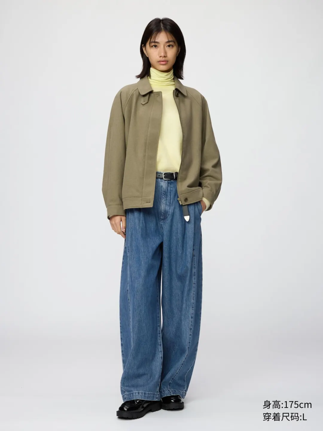 Куртка харрингтон из смесовой шерсти, Uniqlo