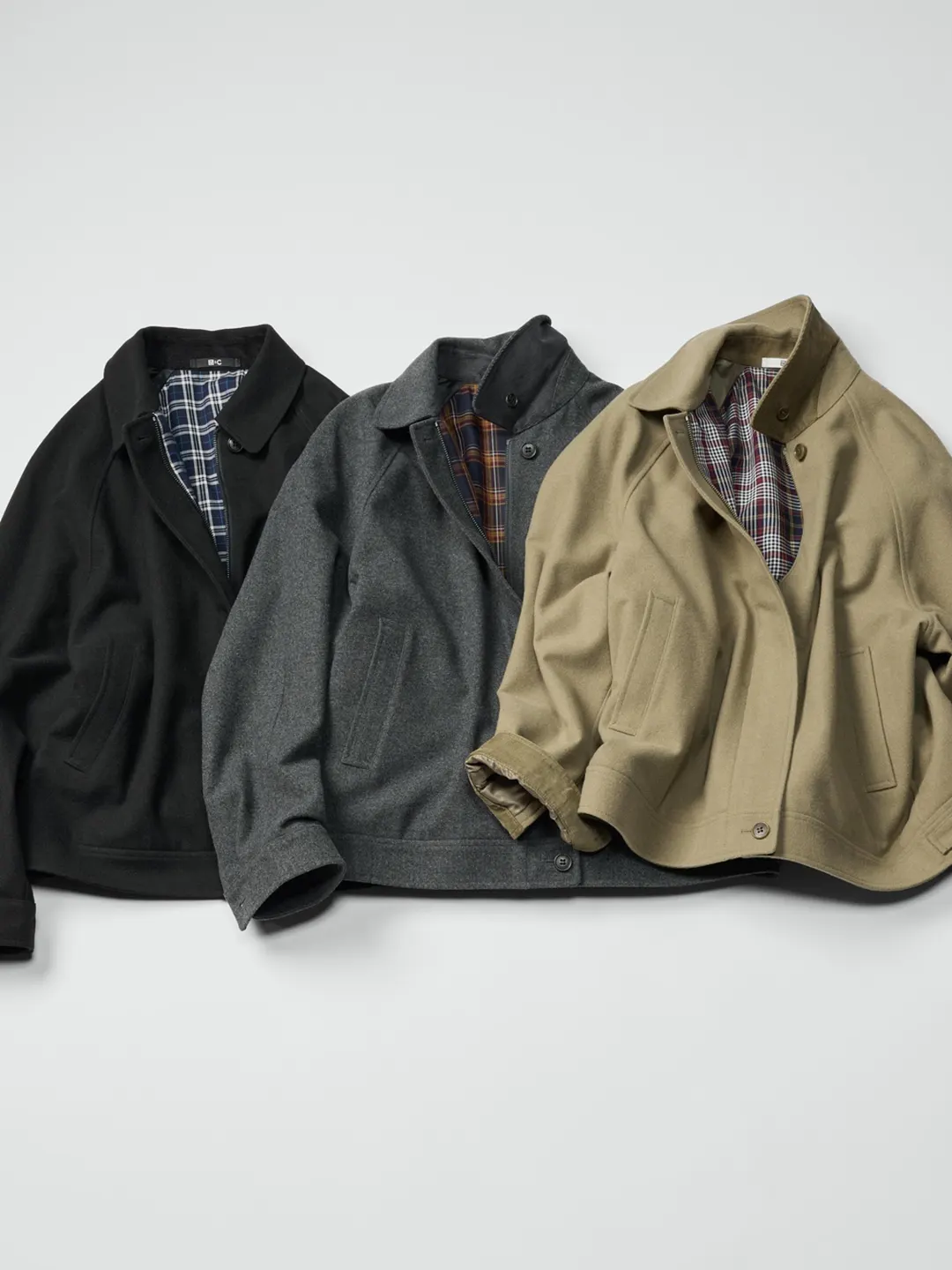 Куртка харрингтон из смесовой шерсти, Uniqlo