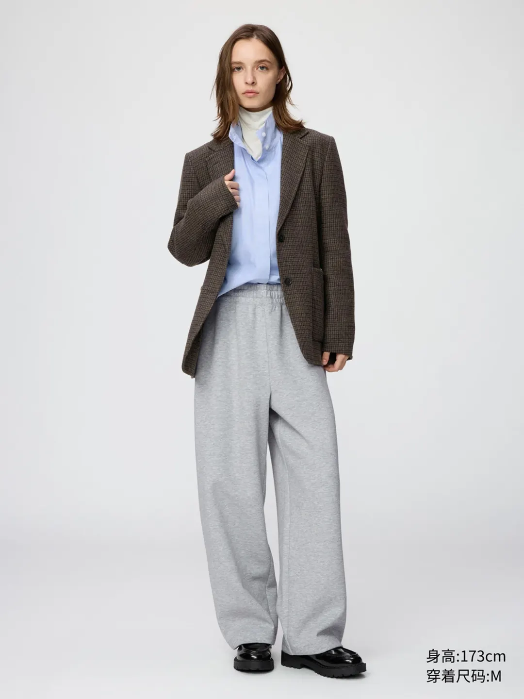 Пиджак из двухсторонней шерстяной ткани в клетку, Uniqlo