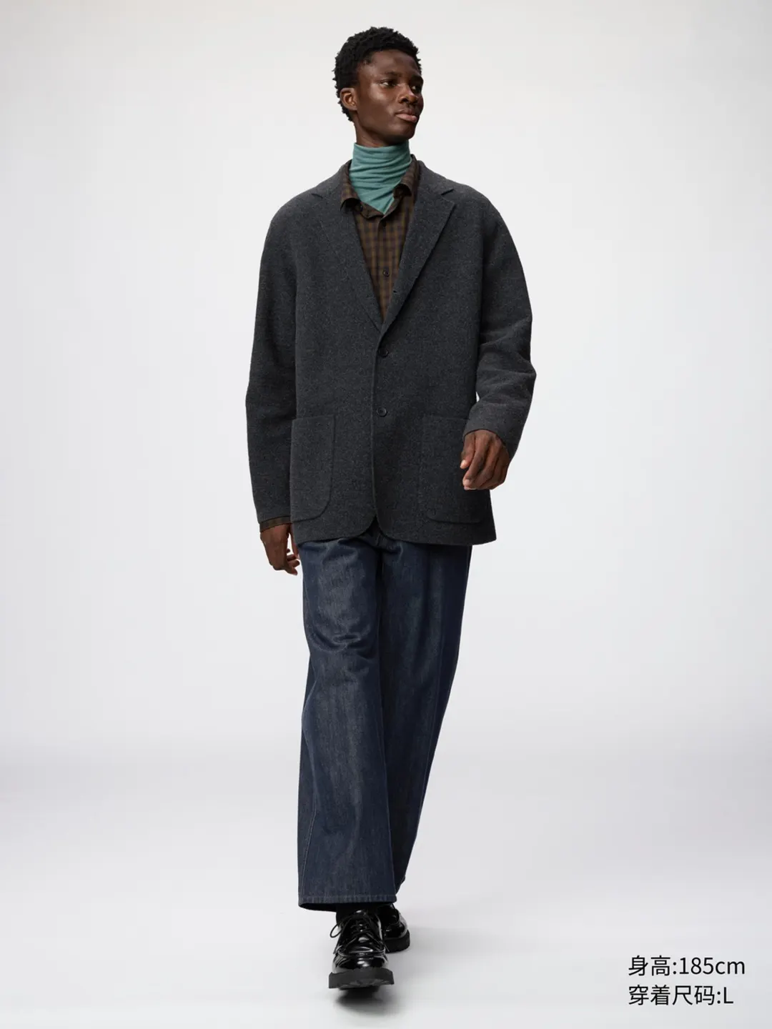 Куртка из смесовой шерсти, Uniqlo