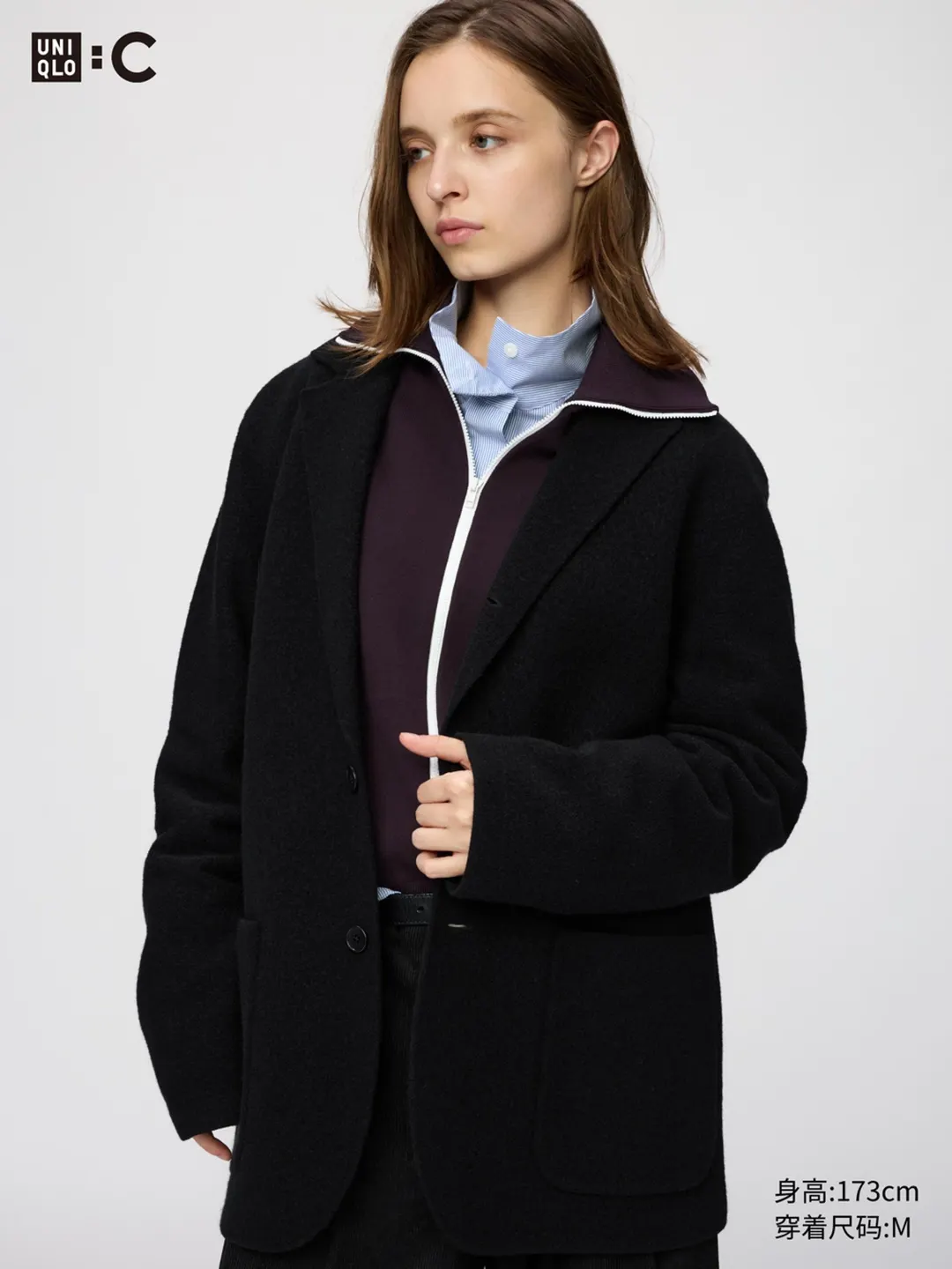 Куртка из смесовой шерсти, Uniqlo