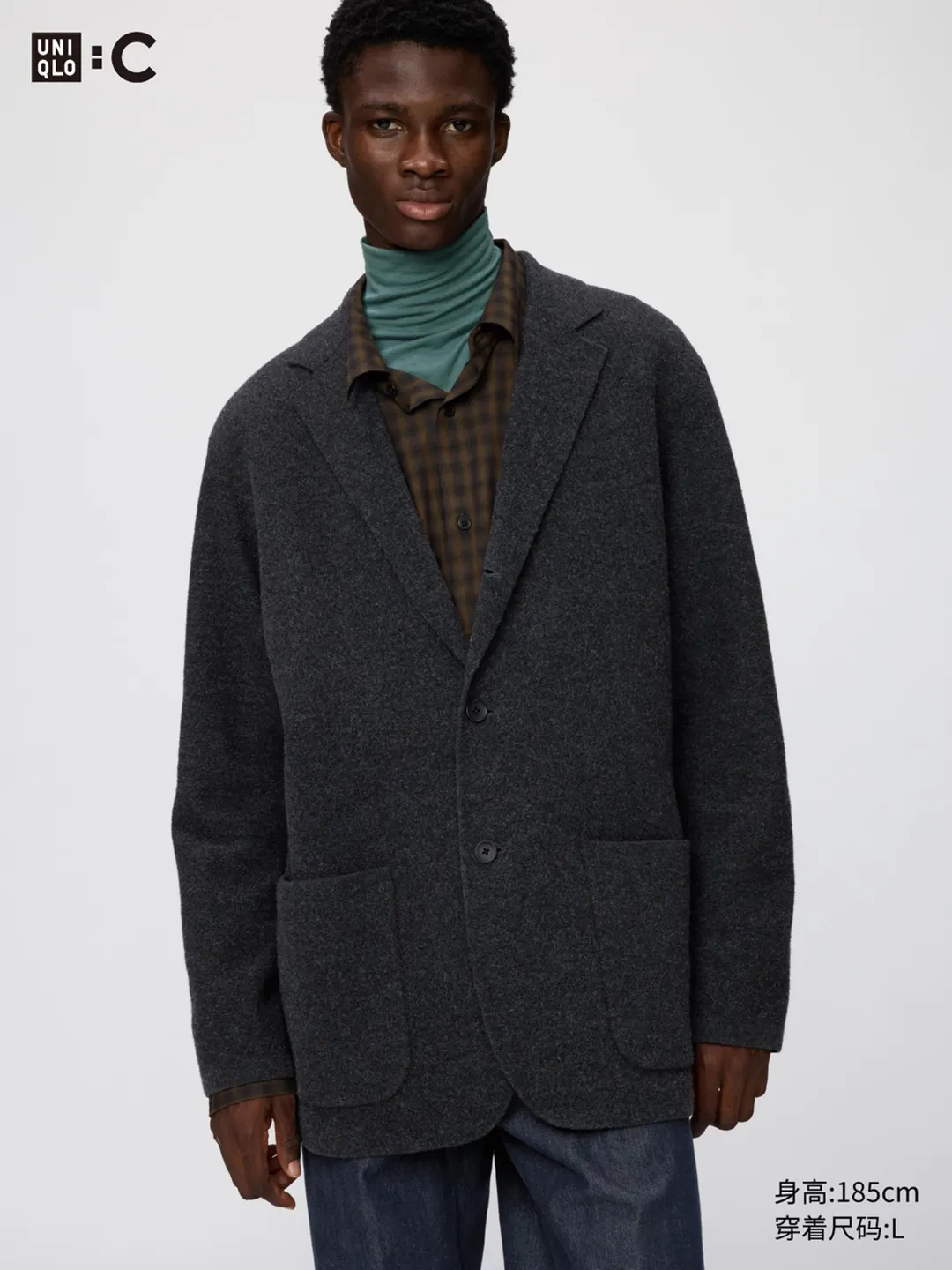 Куртка из смесовой шерсти, Uniqlo