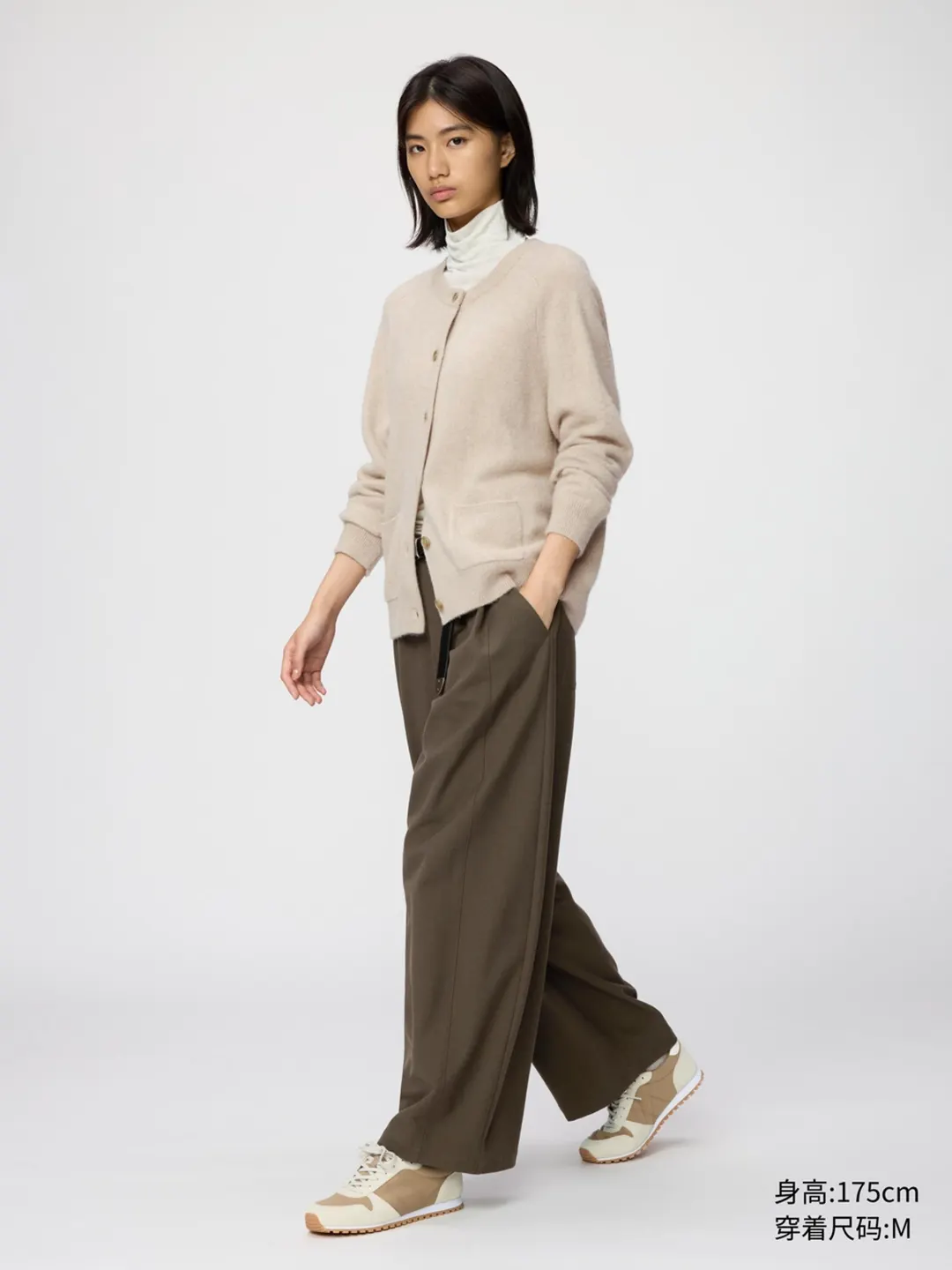 Кардиган свободного кроя из кашемира, Uniqlo