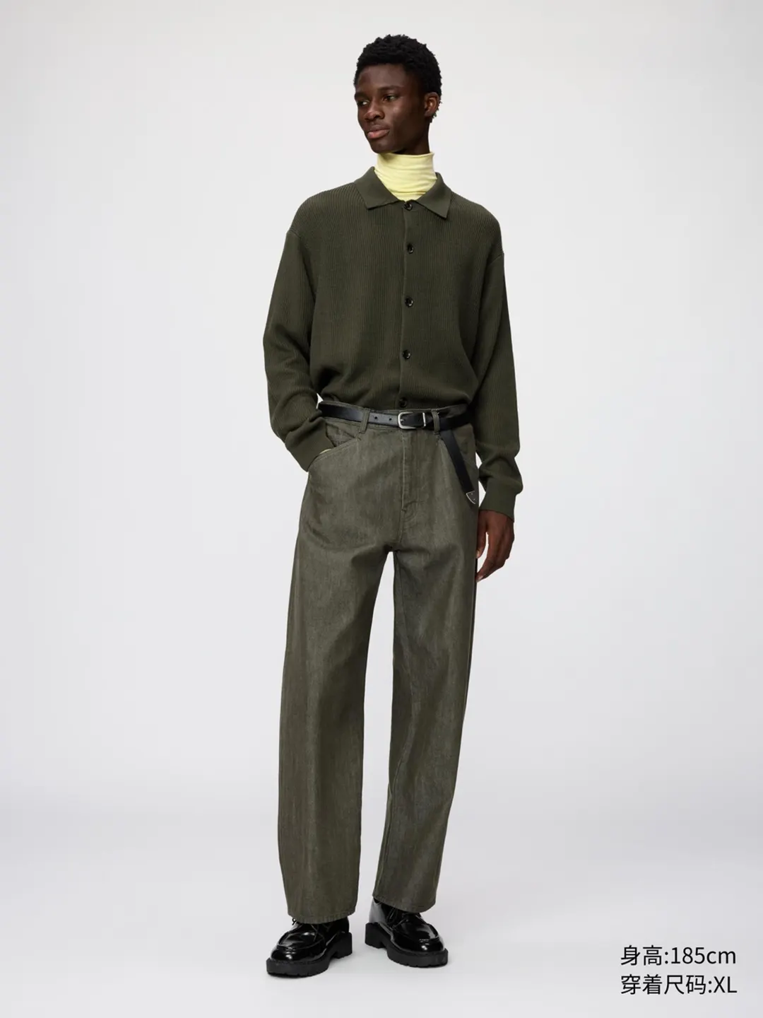 Кардиган-рубашка из смесовой шерсти, Uniqlo
