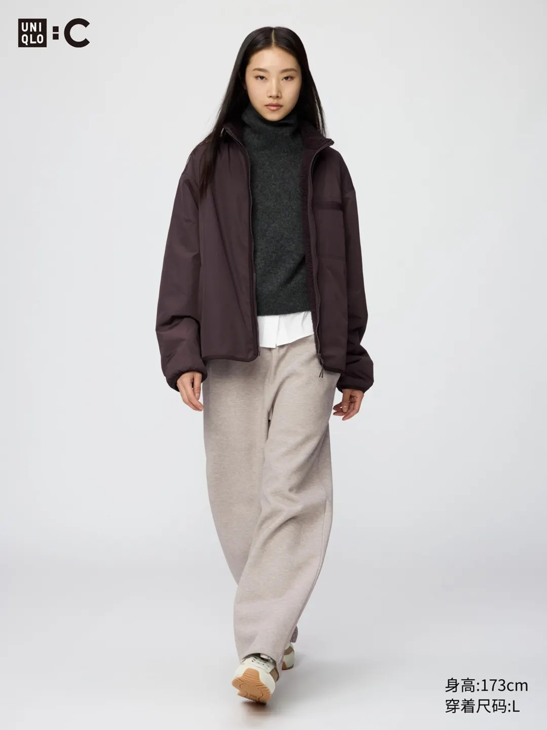 Куртка с воротником-стойкой и подкладкой из искусственного меха, Uniqlo