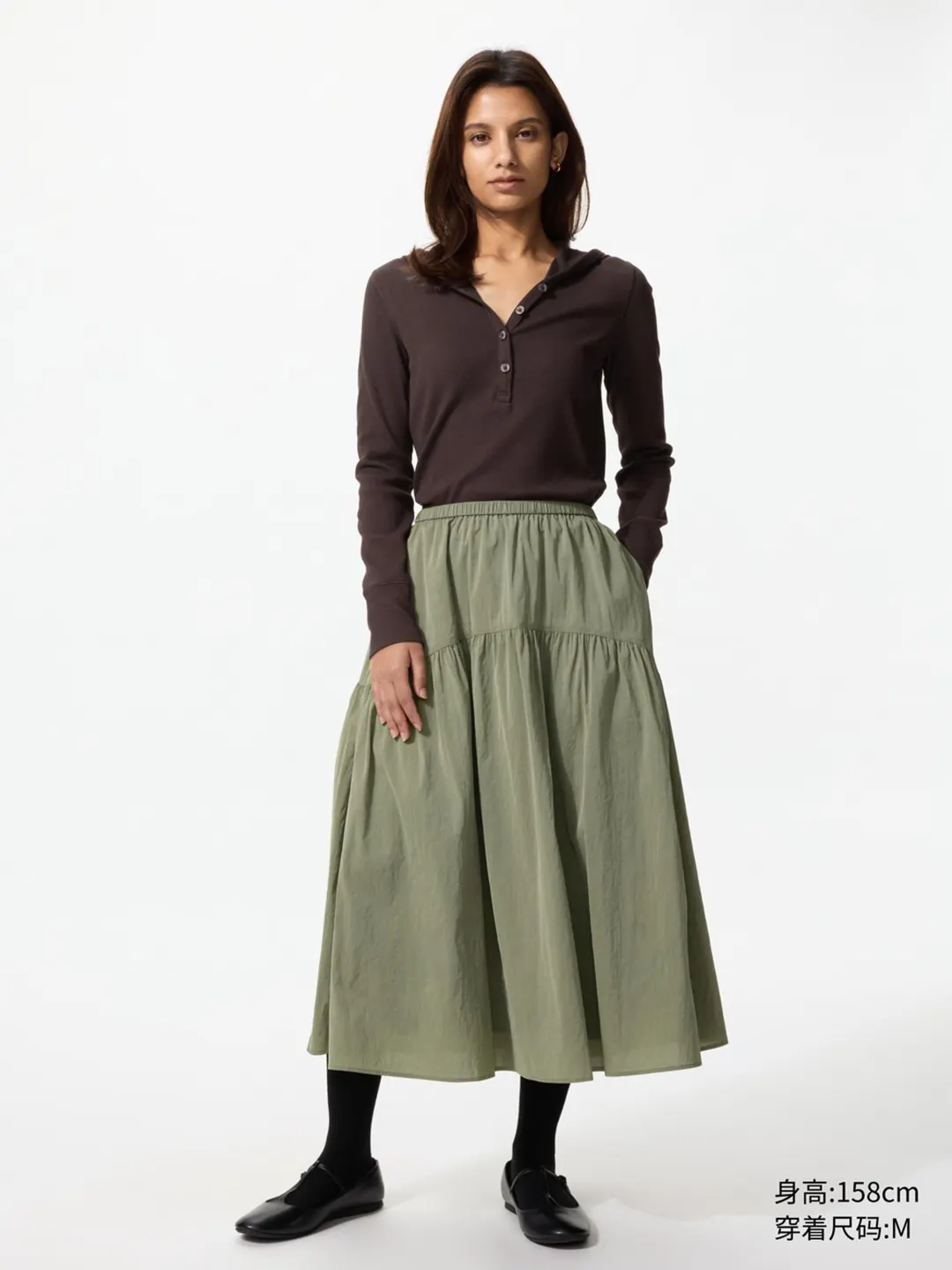 Юбка повседневная со сборками, Uniqlo