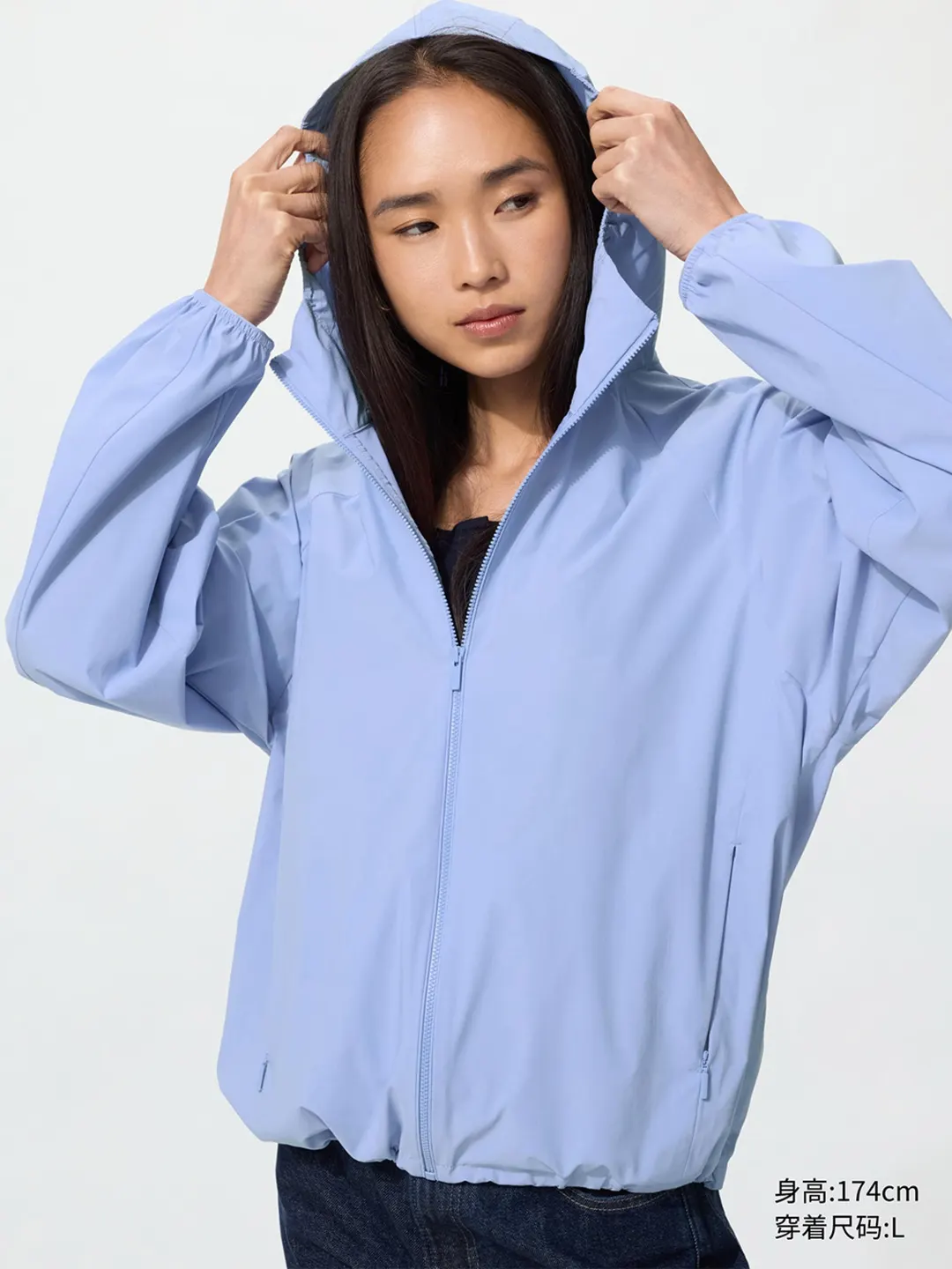 Компактная куртка с капюшоном и защитой от ультрафиолета, Uniqlo