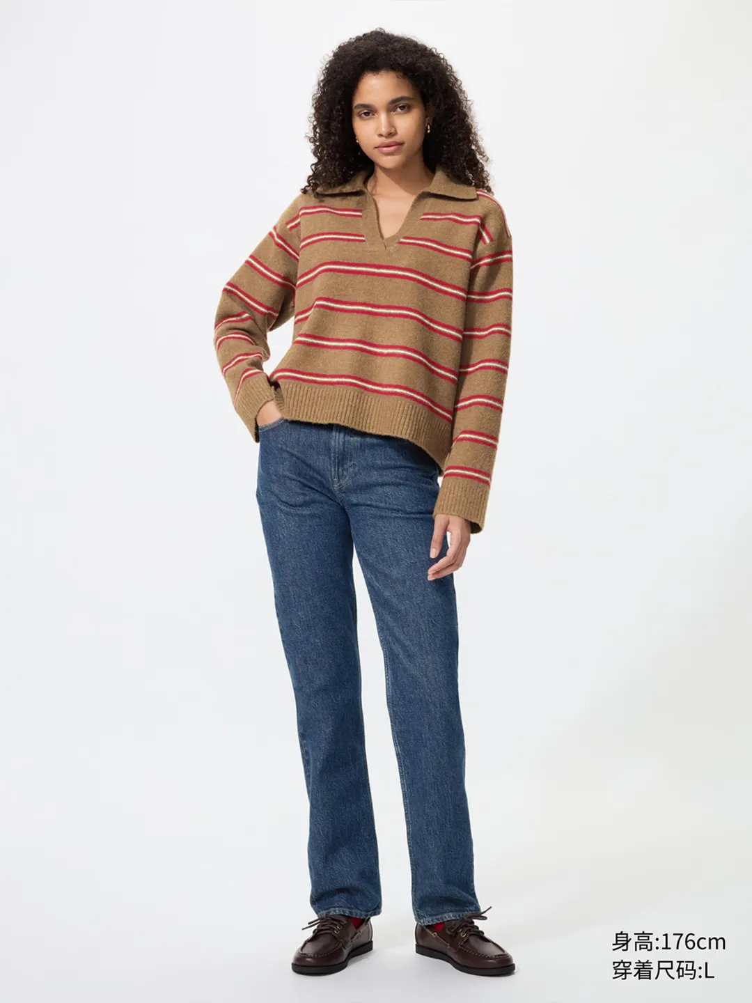 Джемпер поло из пряжи Souffle Yarn, Uniqlo