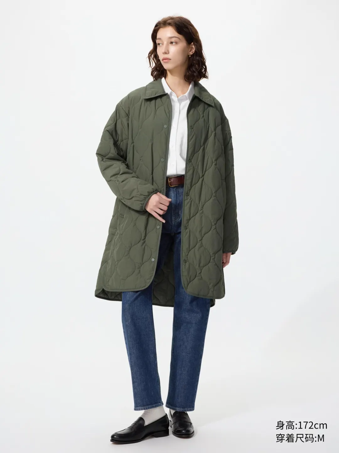 Стёганое пальто рубашечного кроя, Uniqlo