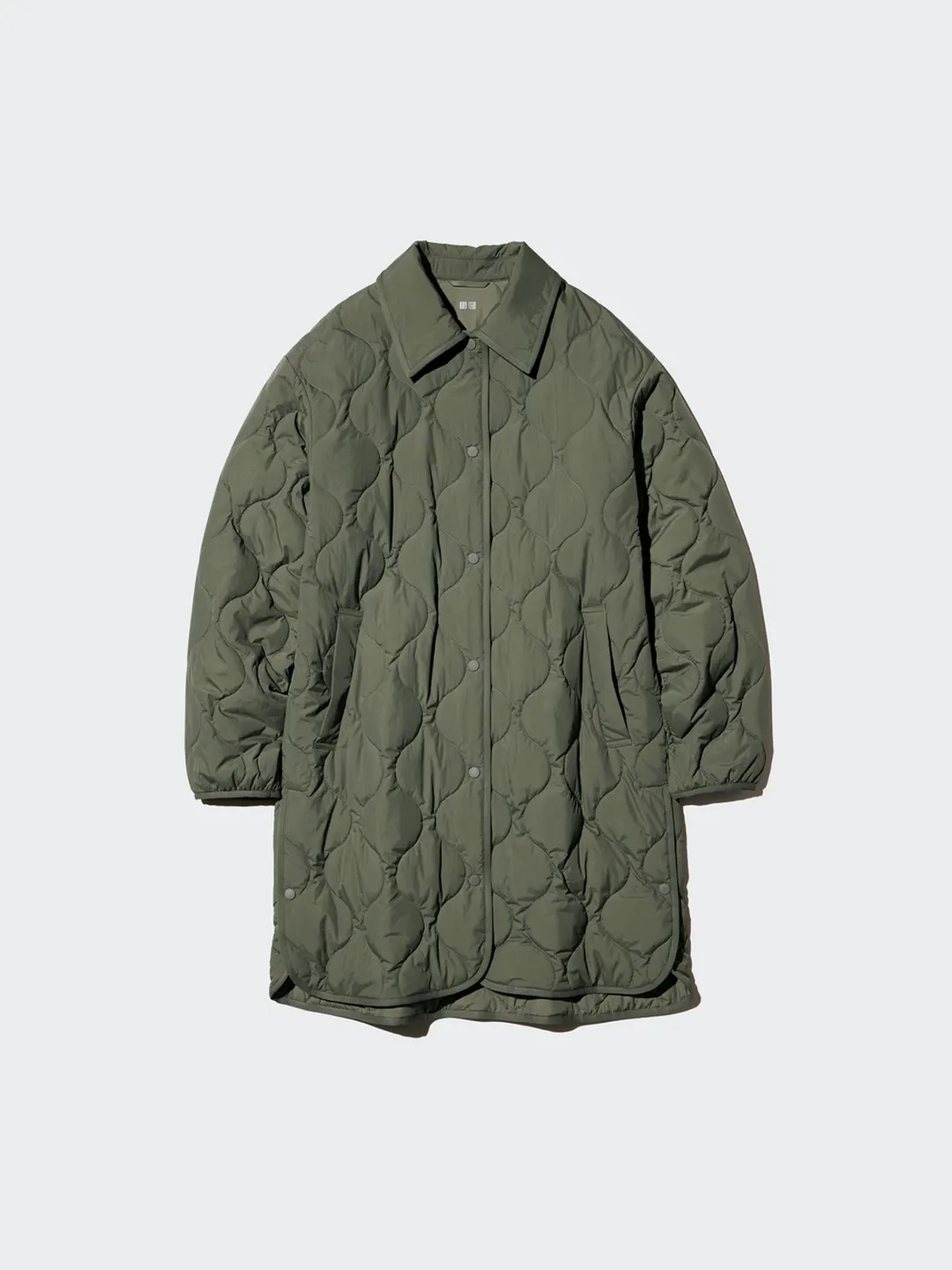 Стёганое пальто рубашечного кроя, Uniqlo
