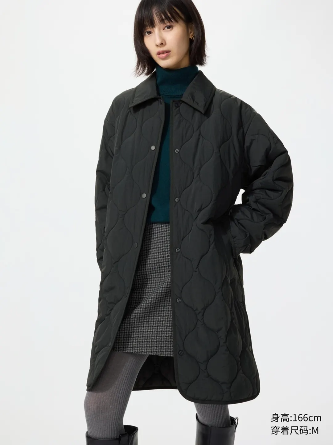 Стёганое пальто рубашечного кроя, Uniqlo