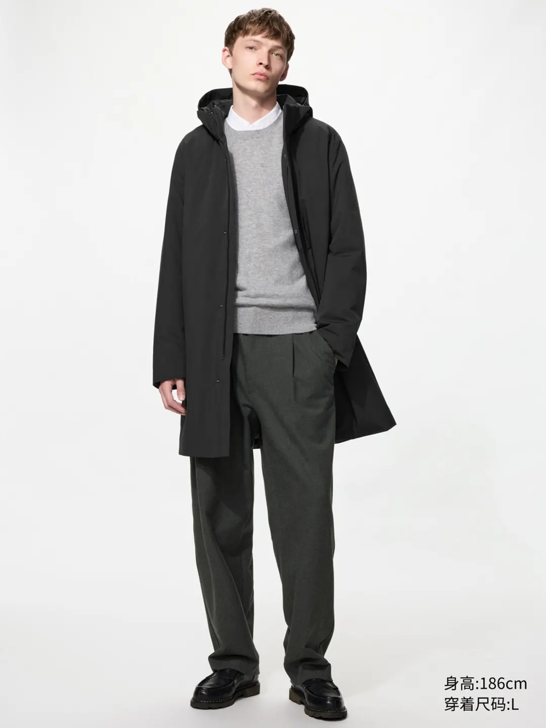 Пальто из технологичного многослойного материала с капюшоном, Uniqlo
