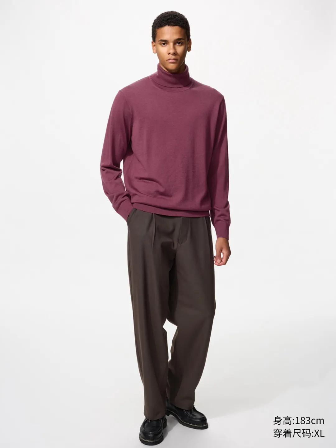 Водолазка из тонкой мериносовой шерсти, Uniqlo