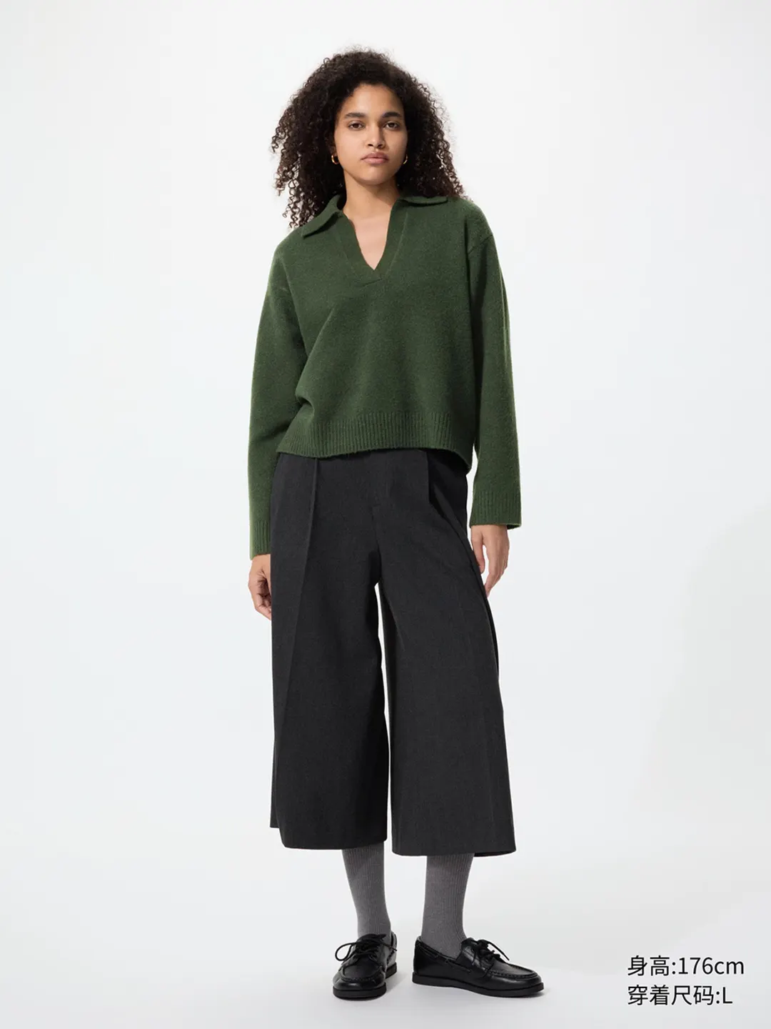 Джемпер поло из пряжи Souffle Yarn, Uniqlo