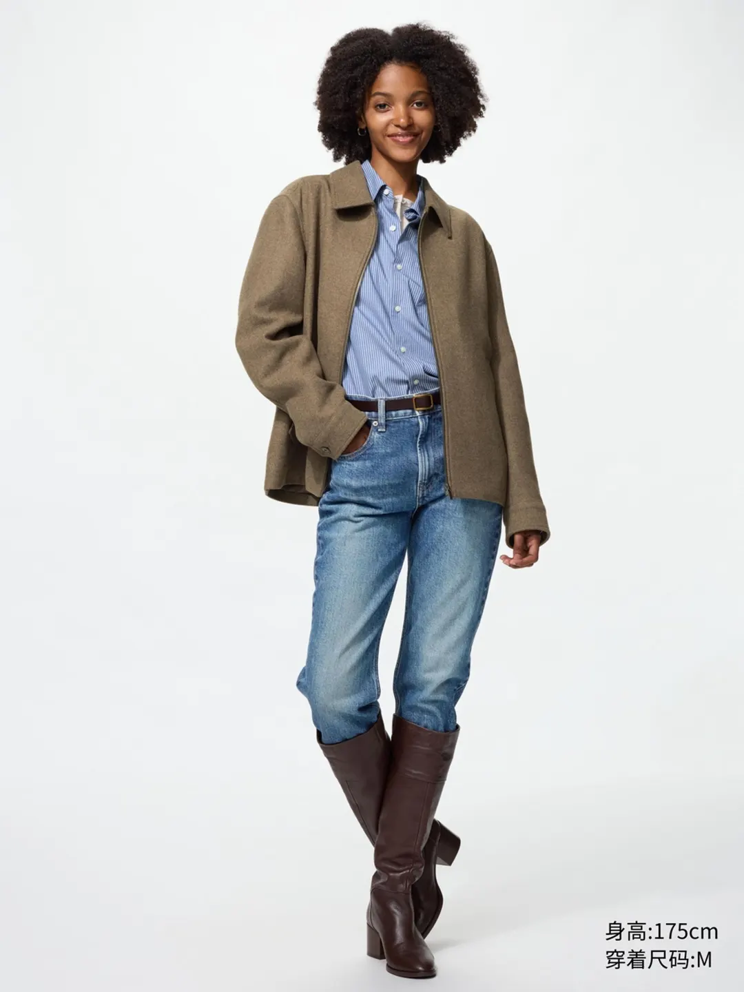 Укороченная куртка на молнии, Uniqlo