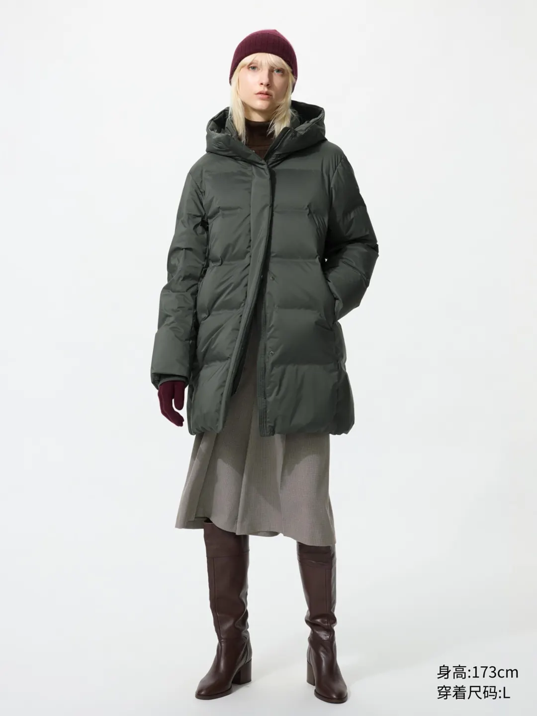 Бесшовное пуховое пальто, Uniqlo