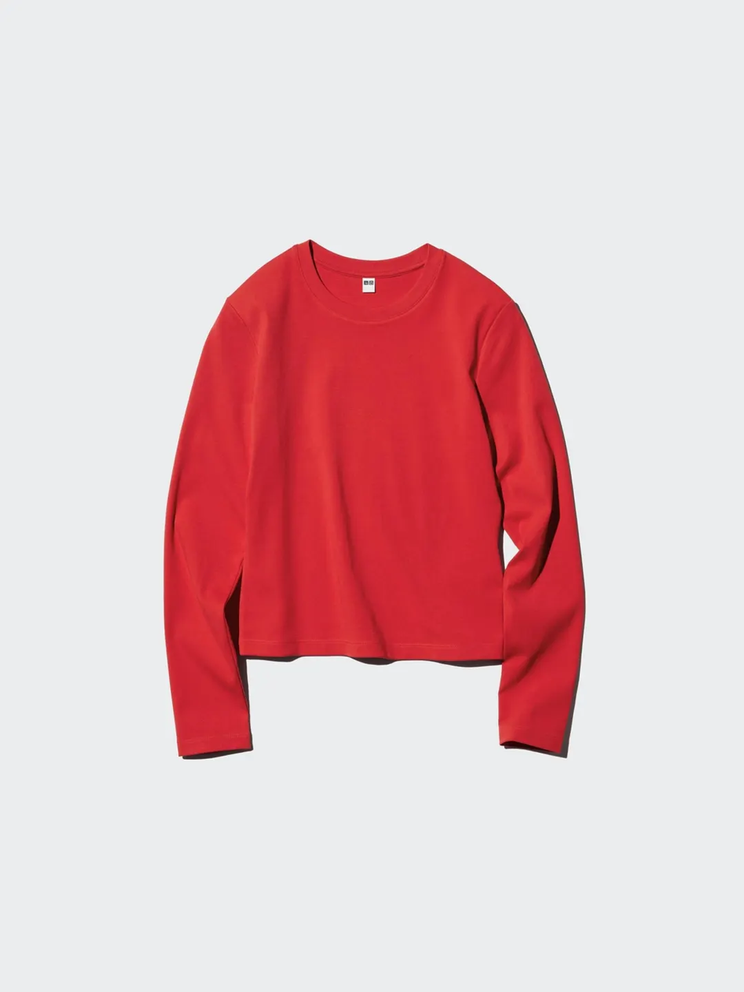 Лонгслив укороченный с круглым вырезом, Uniqlo