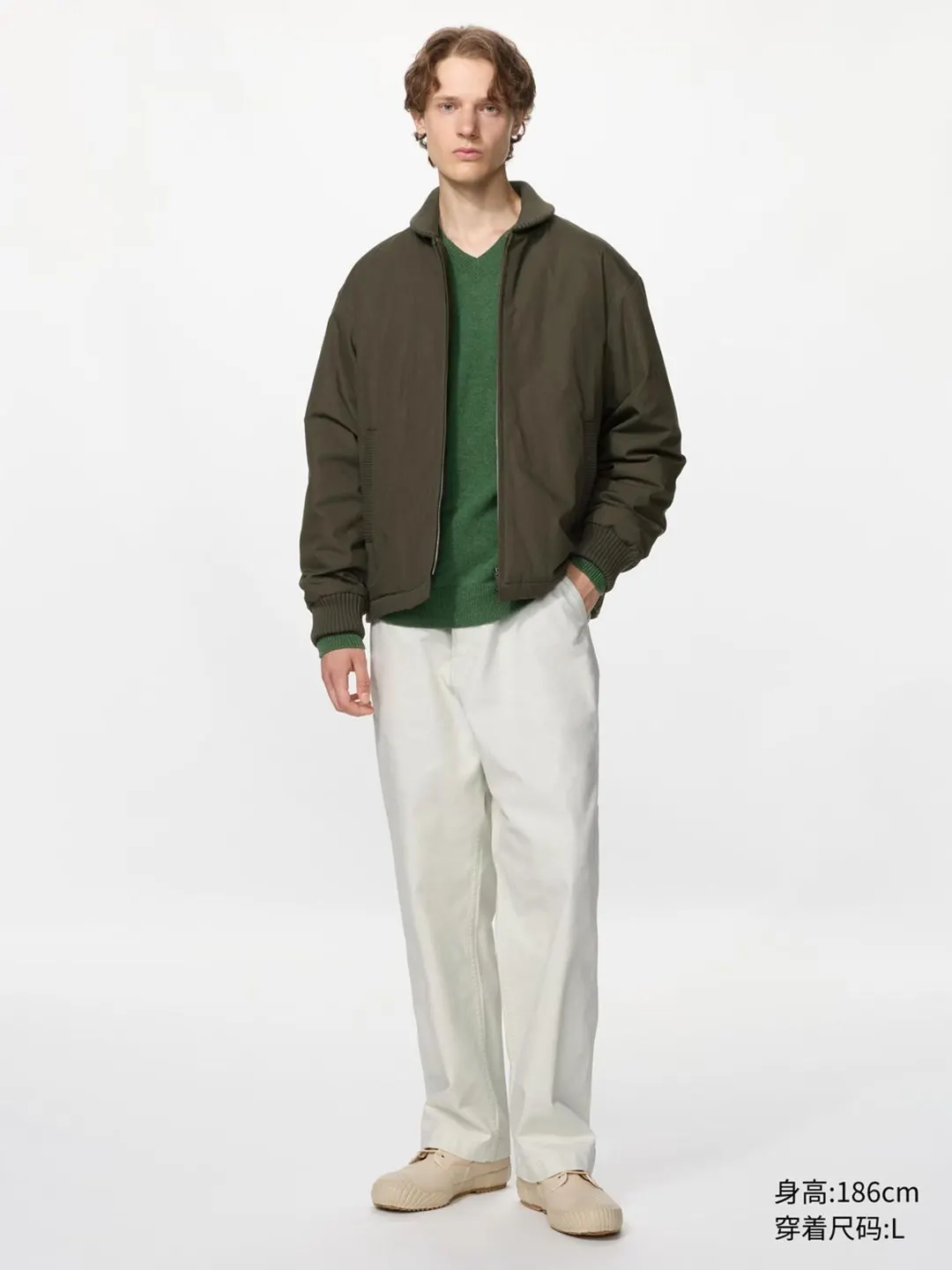 Утепленная куртка с воротником в рубчик, Uniqlo